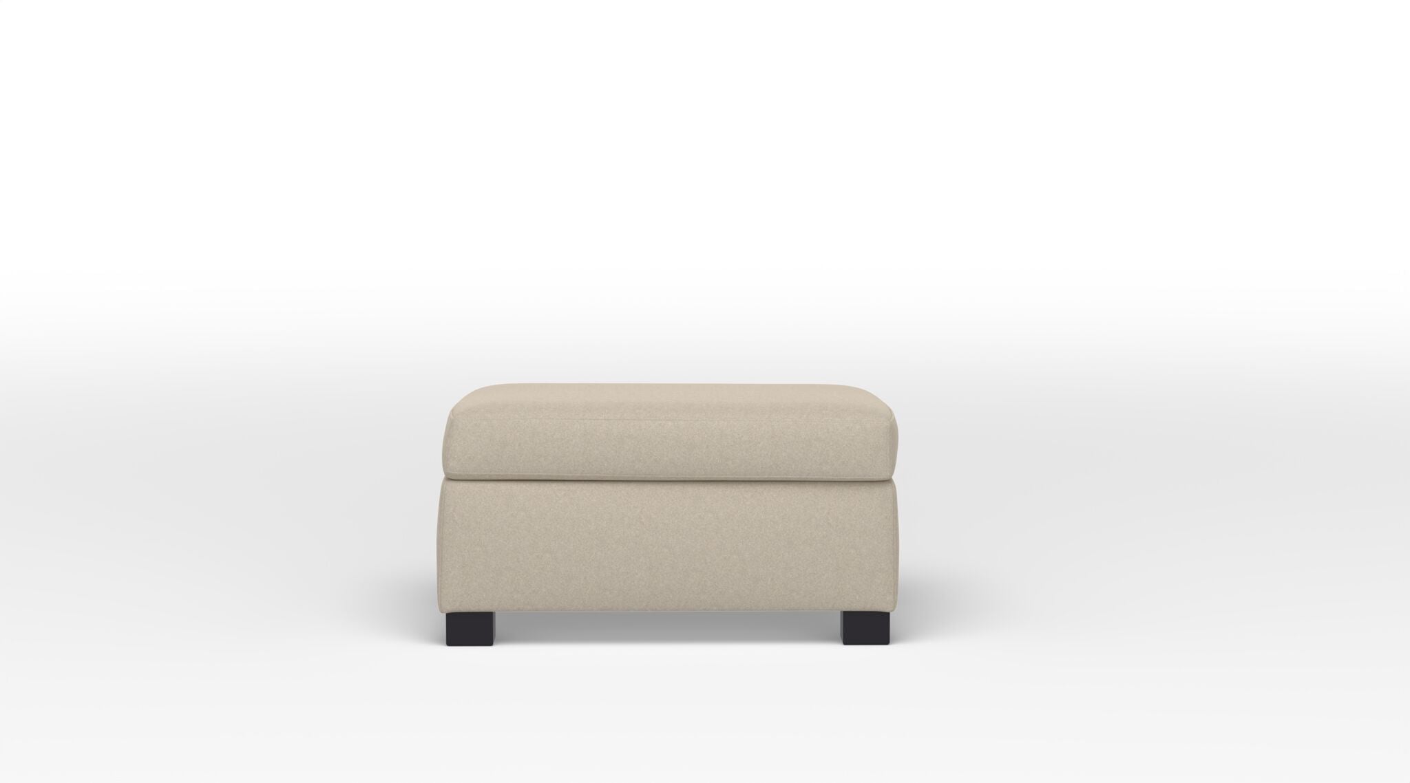 Celeste Rectangular Ottoman with Storage - Arlo Beige Fabric Bench for Living Room, Bedroom & Entryway | Multi-Functional Footrest, Seating & Home Decor