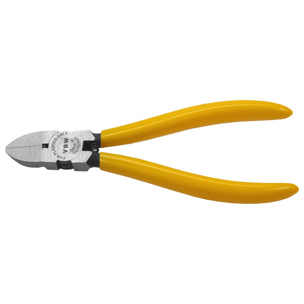 632010 Professional Plastic Side-Cutter 20° Angle, 145mm Length with Polished Yellow Coating - Ideal for DIY Projects, Jewelry Making, and Electrical Work