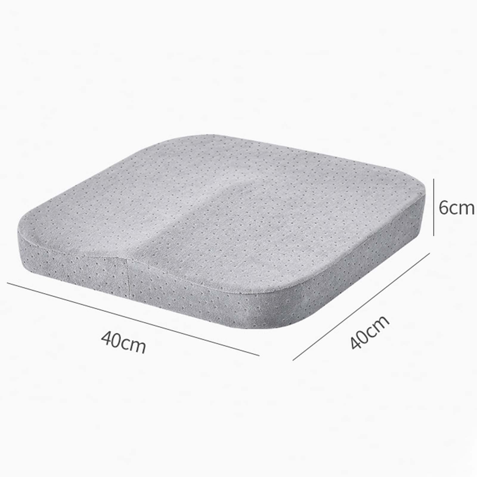 Premium Memory Foam Seat Cushion with Washable Velvet Cover - Orthopedic Coccyx Support Pillow for Office Chair, Car Seat & Wheelchair - Beige Home & Office Comfort Solution for Back Pain Relief