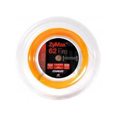 Ashaway ZyMax 62 Fire (0.62mm) Badminton String Reel - High Performance String for Competitive Play & Tournament Use