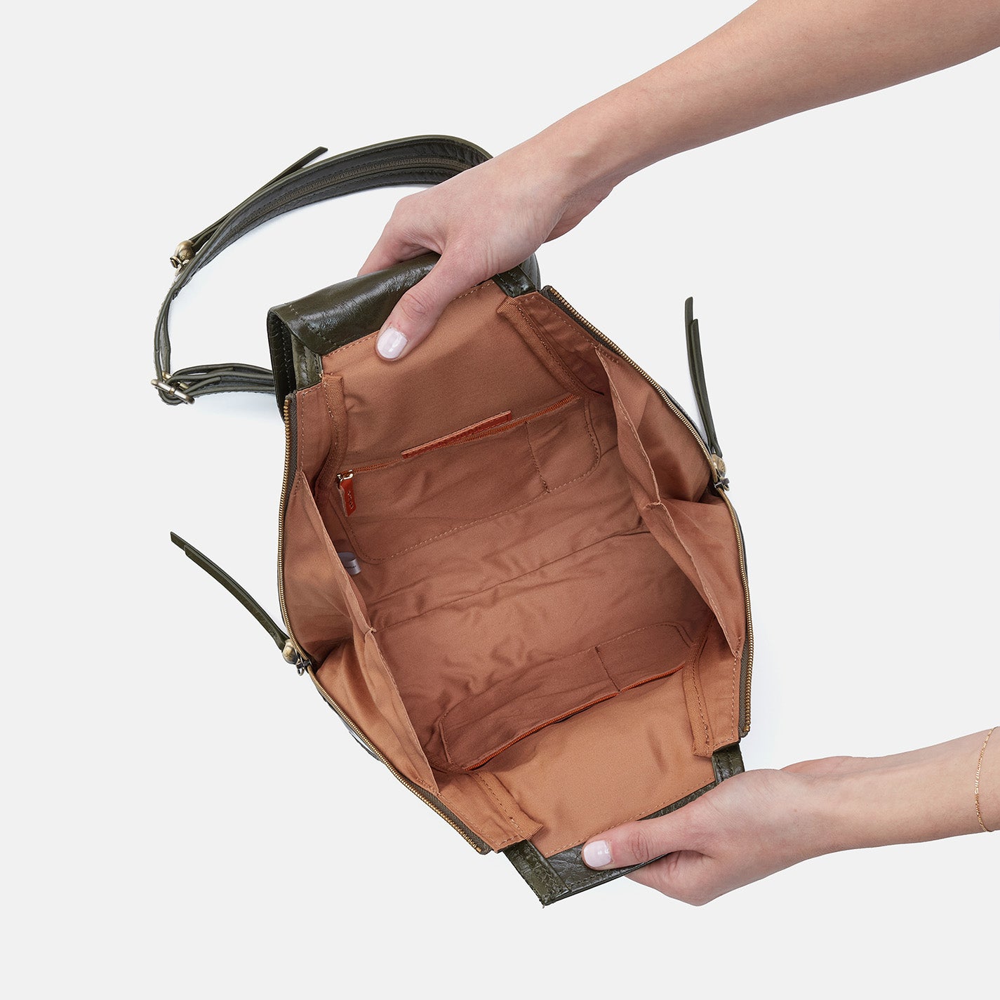 Premium Betta Backpack - Genuine Polished Leather in Deep Moss Green | Stylish Laptop Backpack for Work, Travel & College | Water-Resistant & Durable Everyday Carry Bag