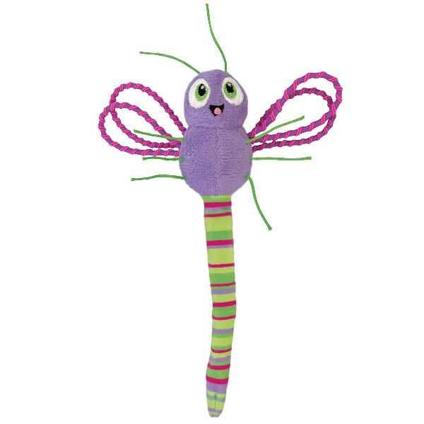 KONG Flingaroo Dragonfly Cat Toy - Interactive Flying Pet Toy for Indoor & Outdoor Play - Fun Exercise for Kittens & Adult Cats