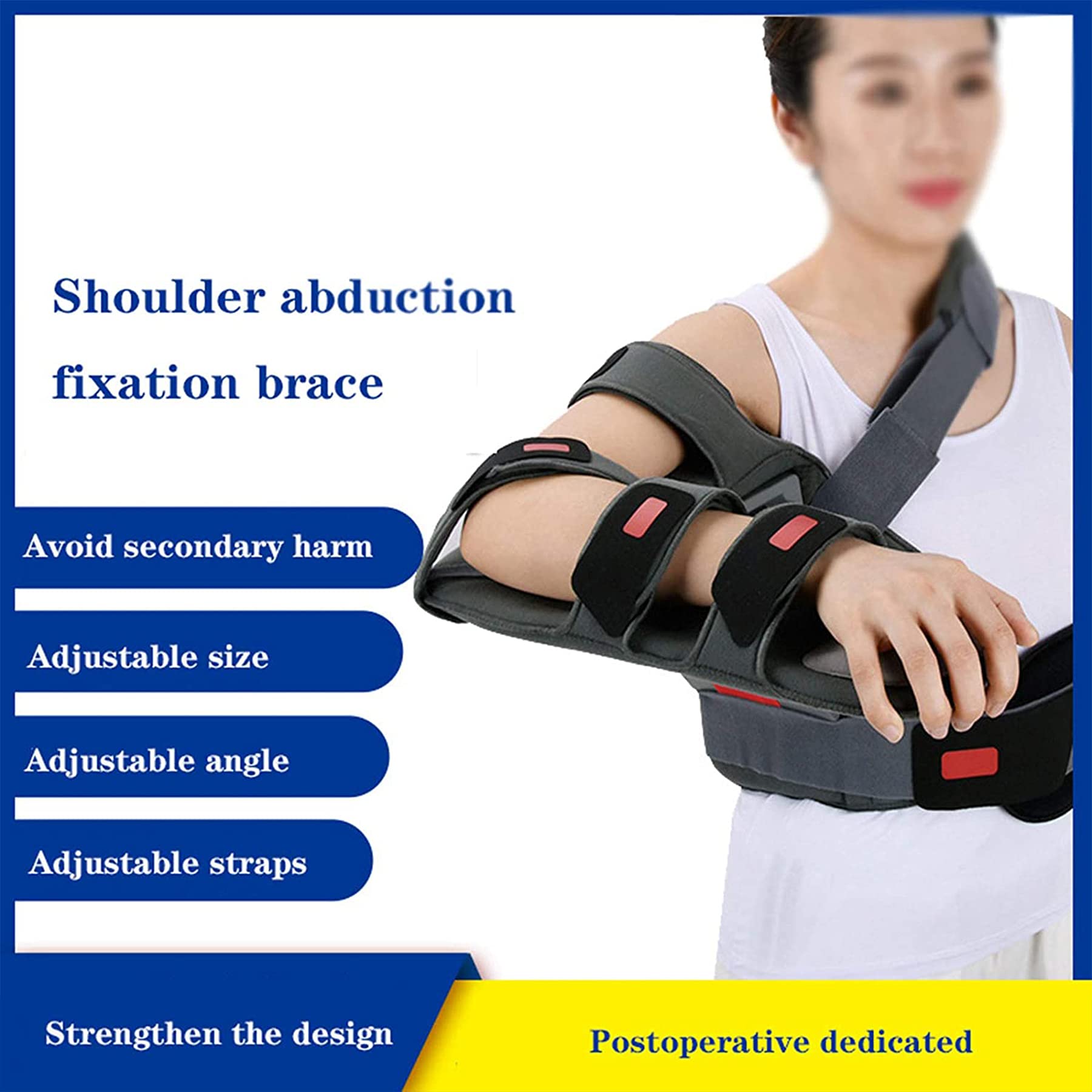 **Shoulder Abduction Immobilizer - Soft & Comfortable Arm Sling for Shoulder Injury, Torn Rotator Cuff, Dislocation, Strains & Post-Surgery Recovery - Adjustable Waist Belt Support - Ideal for Sports, Daily Use & Physical Therapy**