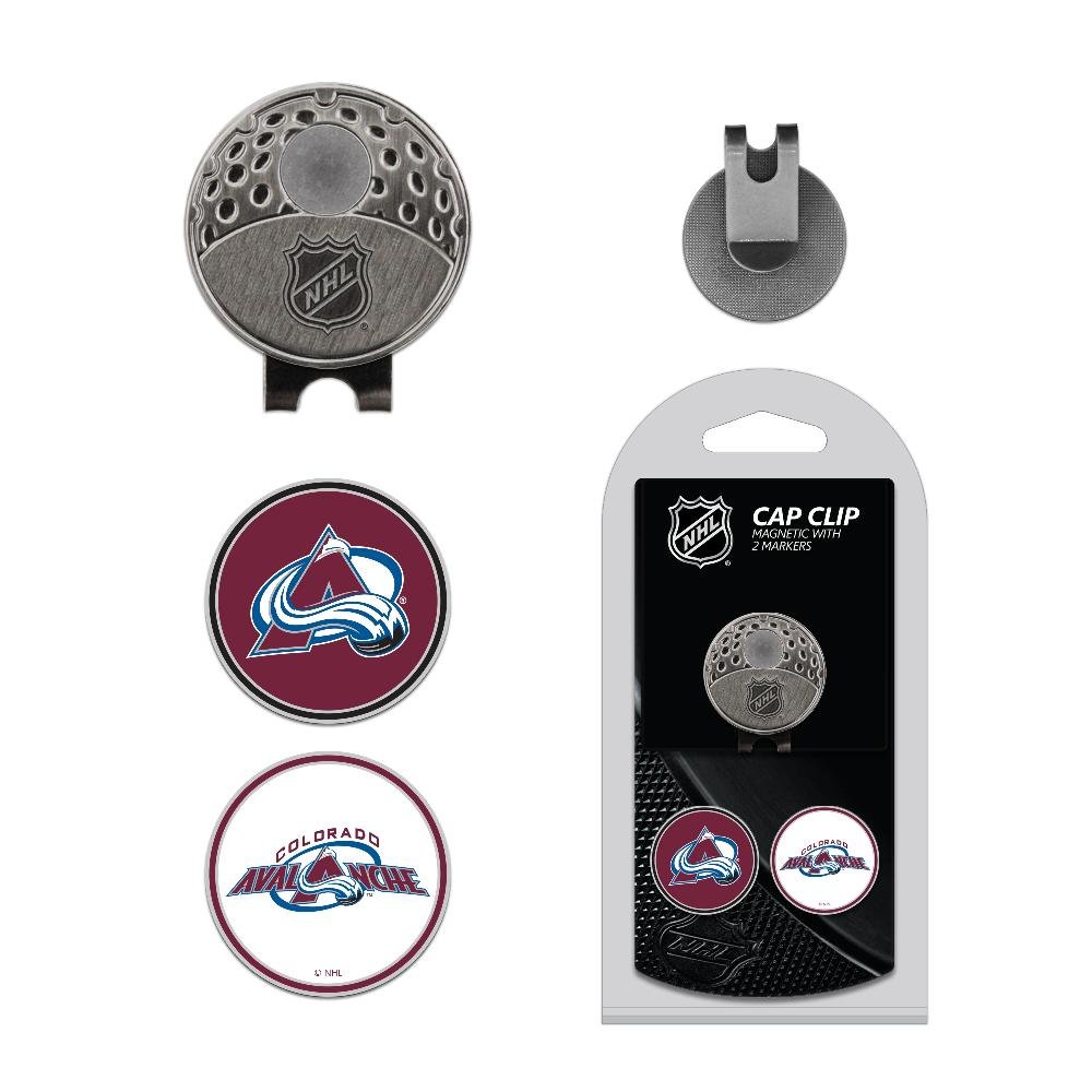 Team Golf NHL Golf Cap Clip with 2 Removable Double-Sided Enamel Magnetic Ball Markers - Hat Accessory for Golfers & Sports Fans - Perfect for Golf Courses, Games & Outdoor Activities