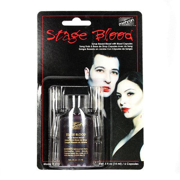 Mehron Professional Stage Blood Capsules - Realistic Fake Blood for Halloween, Theater & Special Effects Makeup - Safe & Non-Toxic for Costumes & SFX