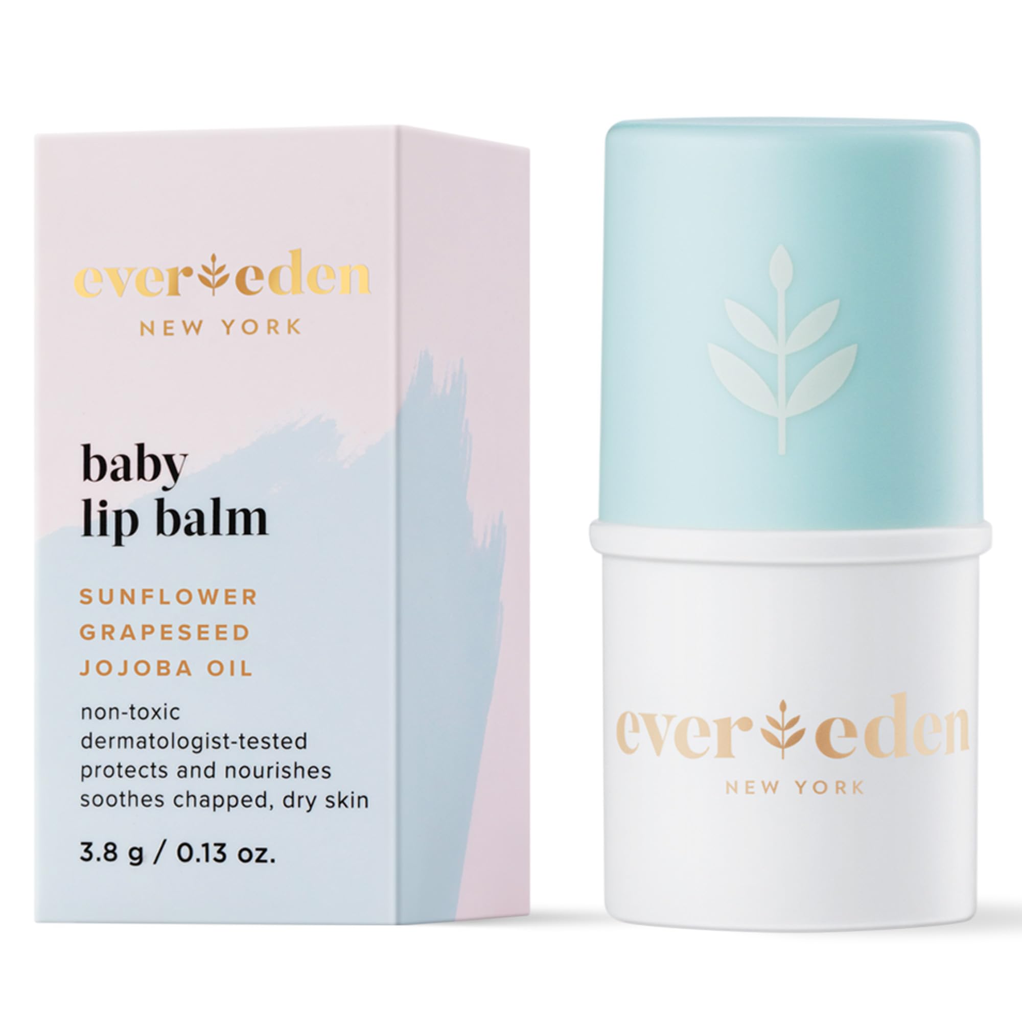 Evereden Baby Lip Balm for Dry Lips | 0.14 oz Organic & Non-Toxic Lip Care | Fragrance-Free, Safe for Newborns & Sensitive Skin | Perfect for Winter Protection & Daily Baby Care