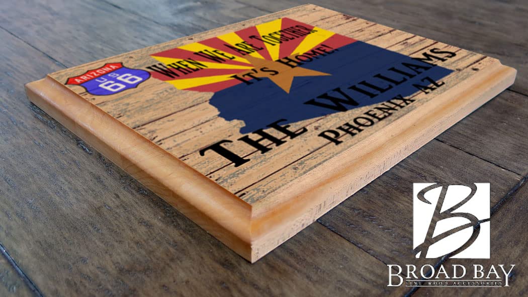 Personalized Arizona Home Sign with Family Name - Custom State Wall Art for Housewarming Gift | Made in USA | Perfect for Front Porch, Living Room & New Home Decor