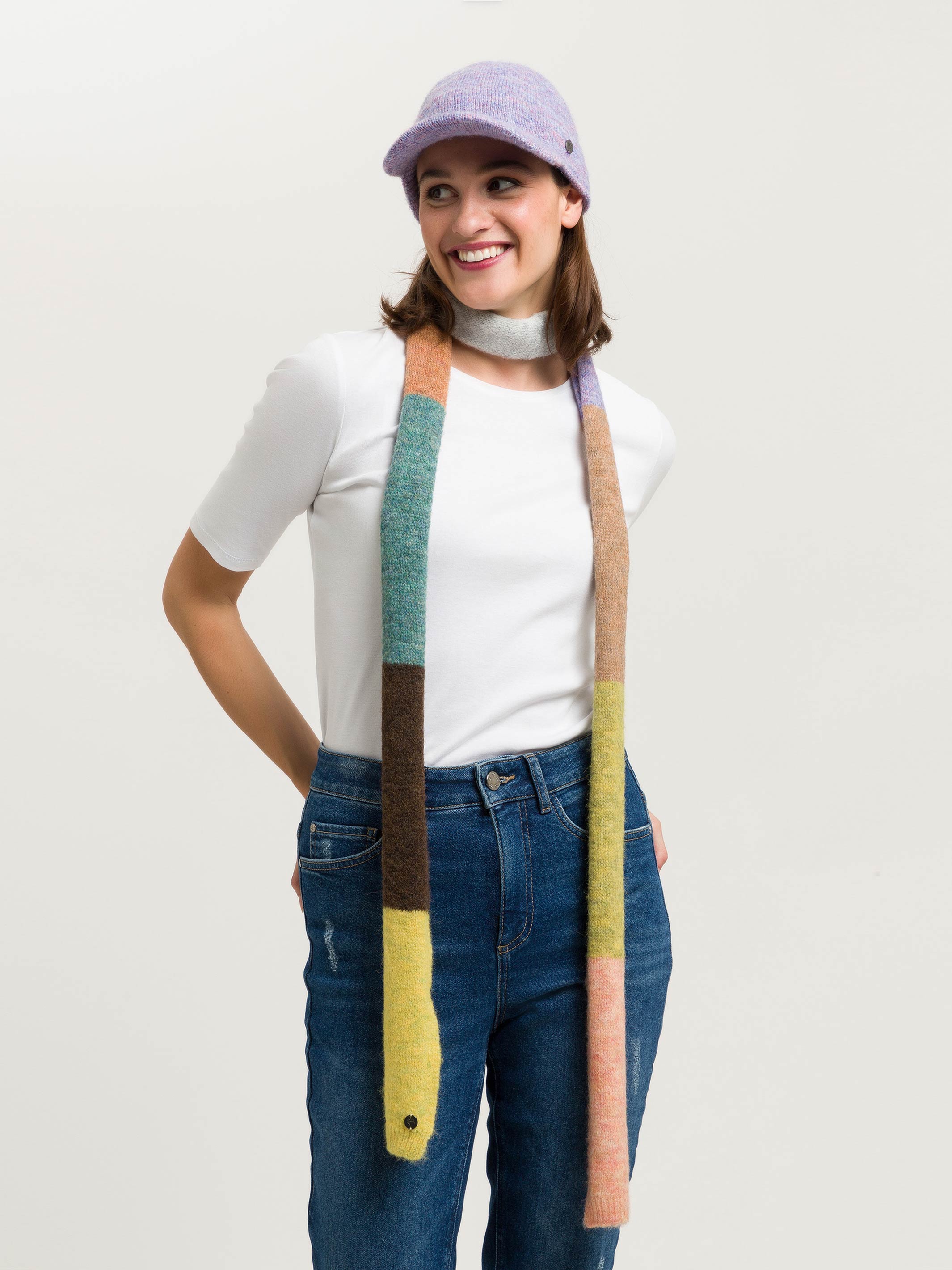 Eco-Friendly Recycled Long Skinny Scarf - Sustainable Fashion Accessory for Women & Men | Perfect for Winter, Fall, Office & Casual Outfits