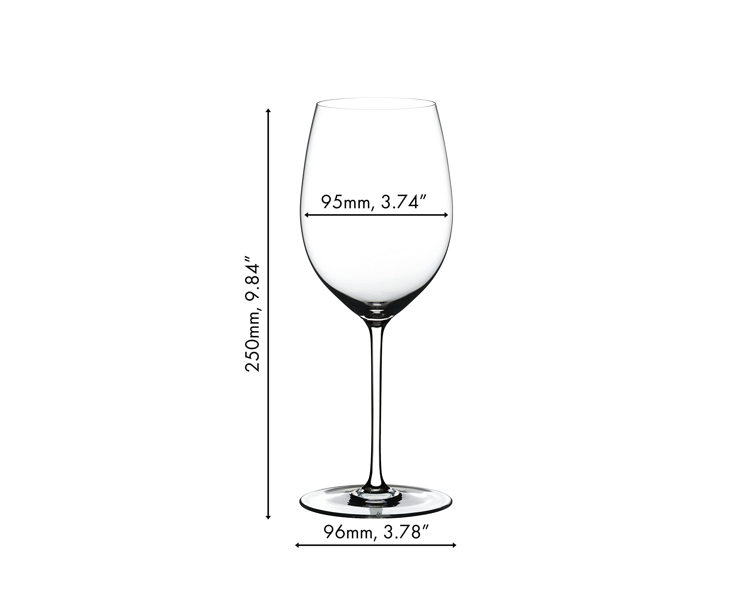 Riedel Fatto A Mano Old World Wine Glass - Handcrafted Crystal Wine Glasses for Red & White Wine - Perfect for Fine Dining & Wine Tasting Events