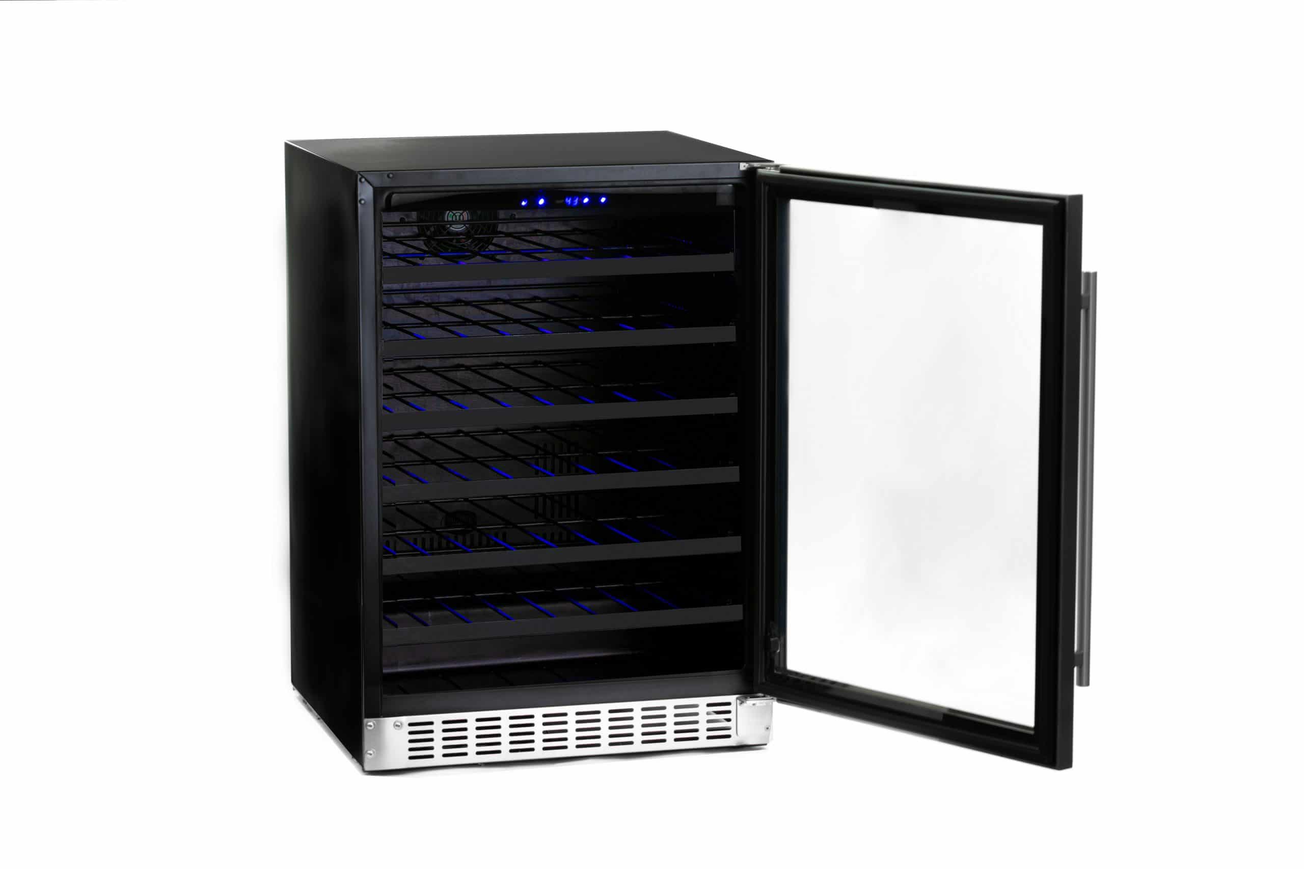 Azure Home Products A224WCS 2.0 Dual Zone Wine Cooler Refrigerator - 18 Bottle Capacity, Freestanding Wine Fridge with Digital Temperature Control for Home Bar, Kitchen, or Basement Wine Storage