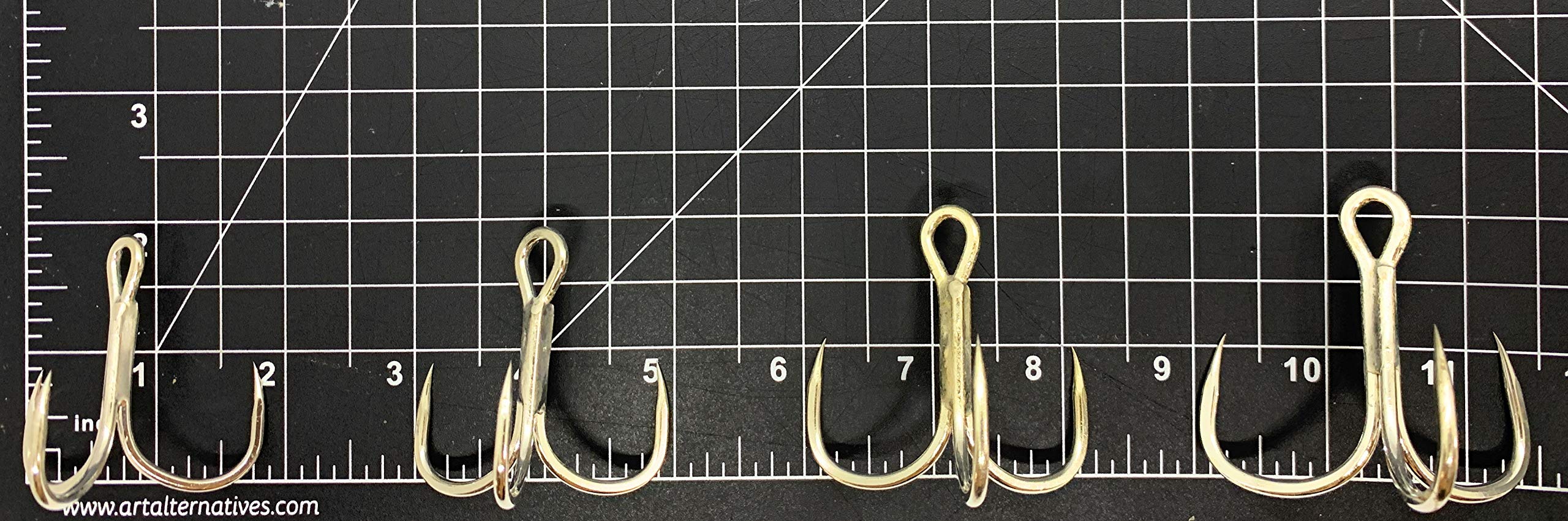 GTFightClub Monster Barbless Treble Hooks - GT Viper Hooks (3 Pack) for Big Game Saltwater Fishing - 4X Strength Size 6/0 - Perfect for Tuna, Marlin & Offshore Fishing Adventures