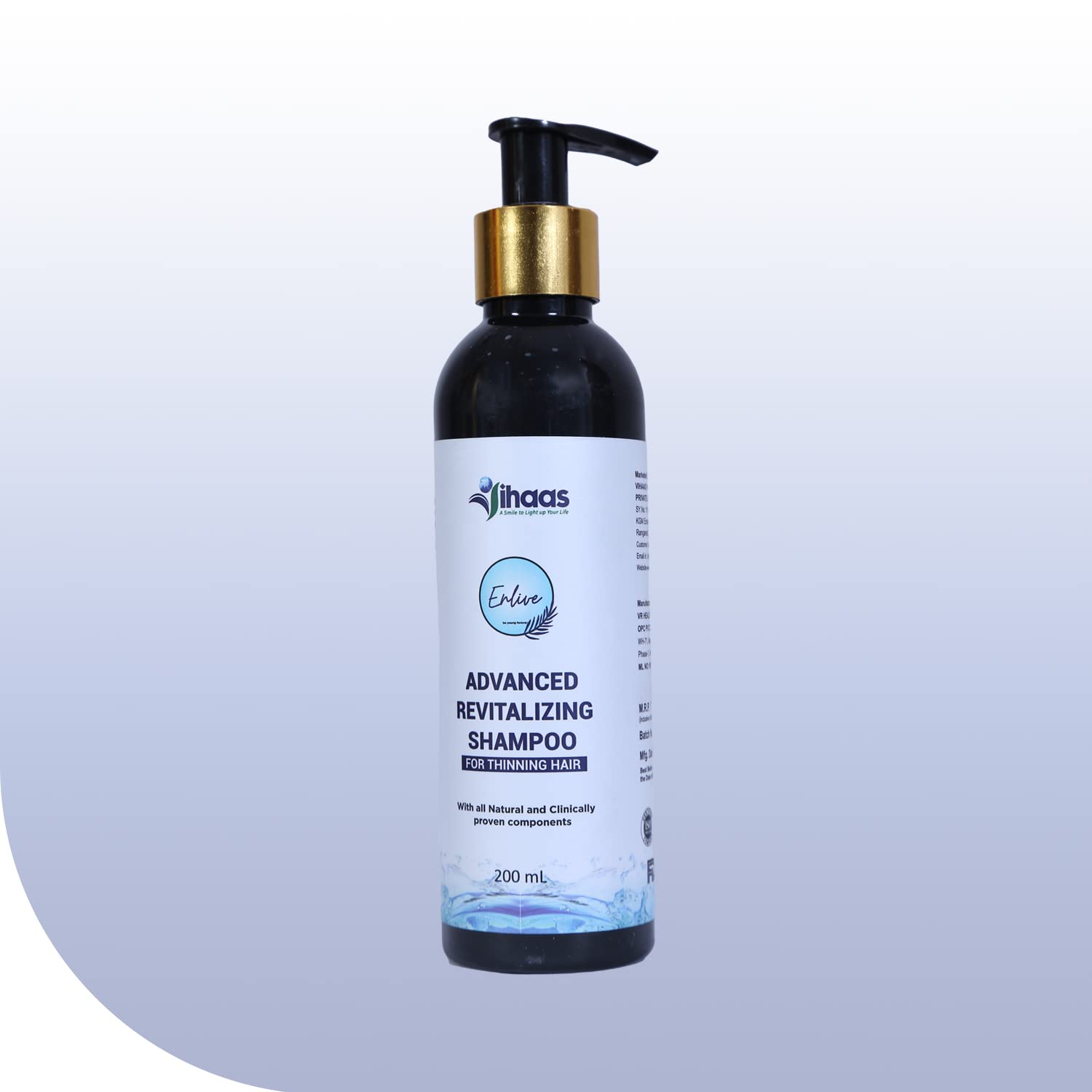 Enlive Revitalizing Shampoo for Damaged Hair - pH Balancing Daily Shampoo Reduces Hair Fall & Frizz - 200ml for Smooth, Healthy Hair - Perfect for Color-Treated & Chemically Processed Hair