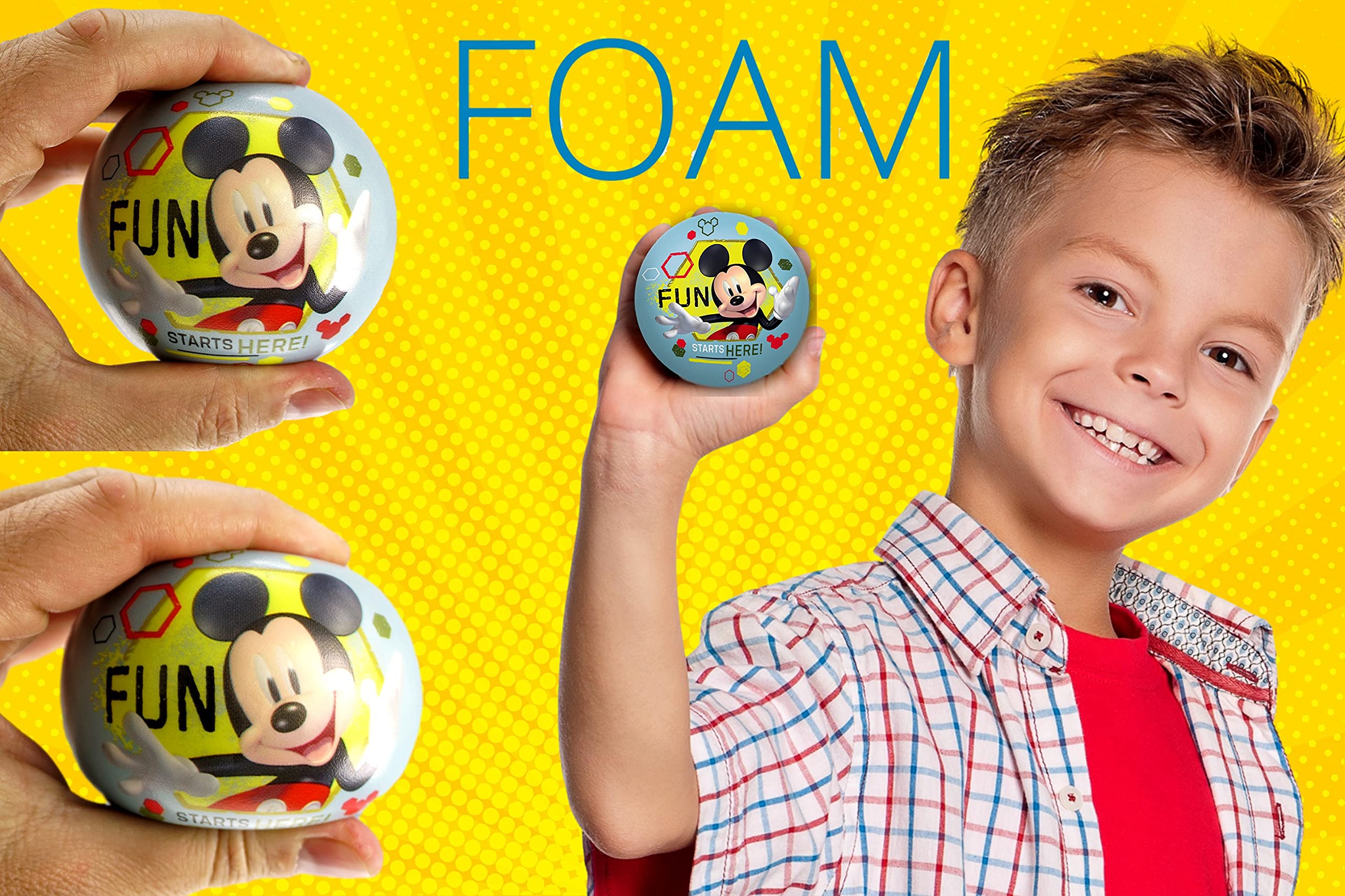 Disney Squeeze Stress Balls 24-Pack - Assorted Mickey, Minnie & Princess Soft Foam PU Ball Fidget Toys for Kids & Toddlers | Stress Relief, Birthday Gifts, Party Favors, Classroom Rewards, Sensory Play & Anxiety Relief