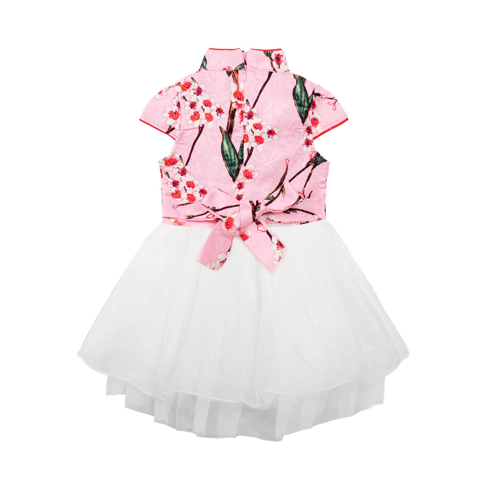 LittleSpring Girls' Holiday Qipao Princess Dress - Traditional Chinese Cheongsam for Parties, Photos & Special Occasions