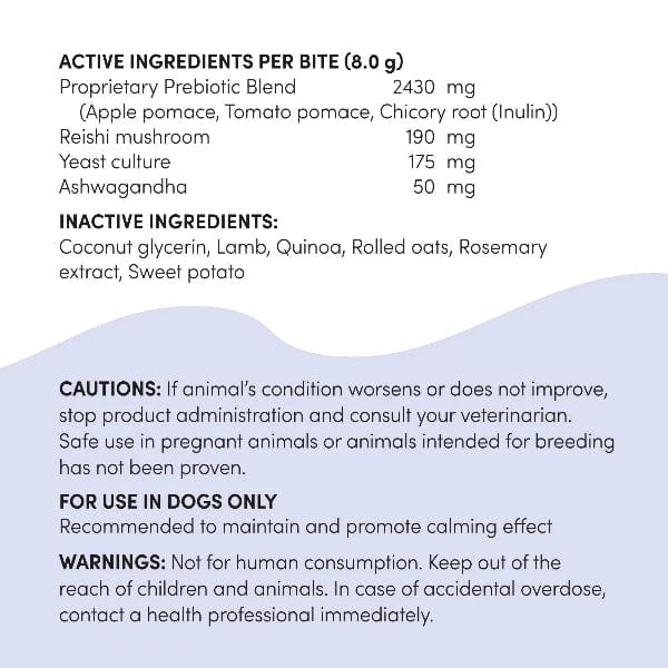 Crump's Naturals Gutsy Calm Bites for Dogs – Natural Stress & Anxiety Relief Chews – Special Order Item – Perfect for Travel, Vet Visits & Thunderstorms