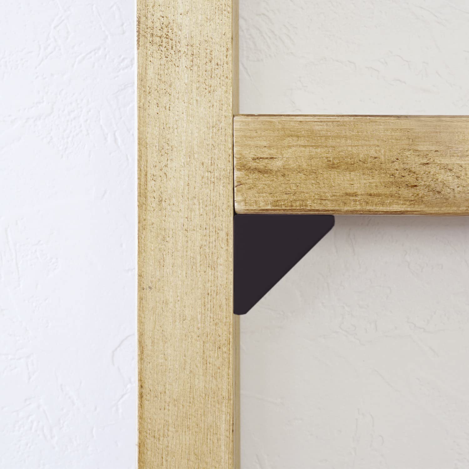 LABRICO 2 x 4 Shelf Brackets - Heavy Duty Metal Shelf Supports for Wall Shelves - DIY Storage Solutions for Home, Garage & Office Organization - Perfect for Floating Shelves and Decorative Display