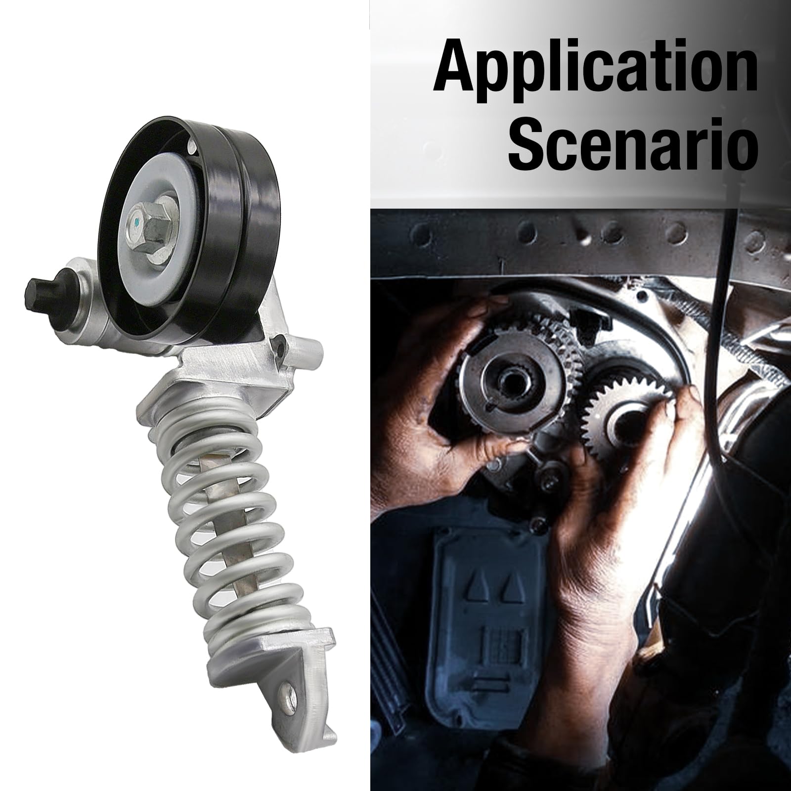 Chevy Trax Sonic Cruze Buick Encore 1.4L Drive Belt Tensioner Assembly Replacement - Compatible with Part #25195388 & 55565236 - Perfect for Smooth Engine Performance & Belt Maintenance