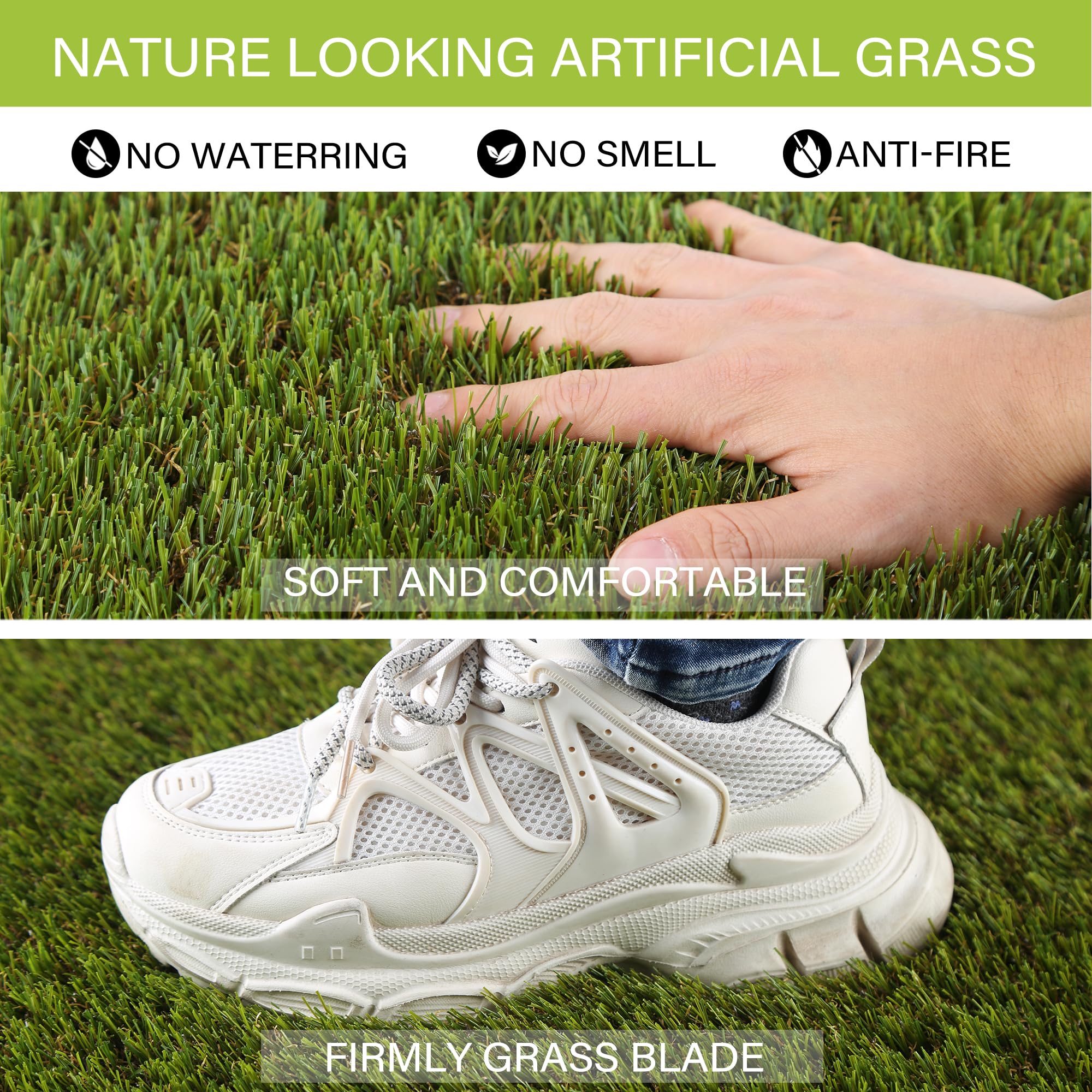 Premium 5x10 FT Artificial Grass Pee Pads for Dogs - Indoor/Outdoor Potty Training Turf Mat, Durable Fake Grass Rug for Puppy & Dog Training - Perfect for Balcony, Patio, Kennel & Garden Use