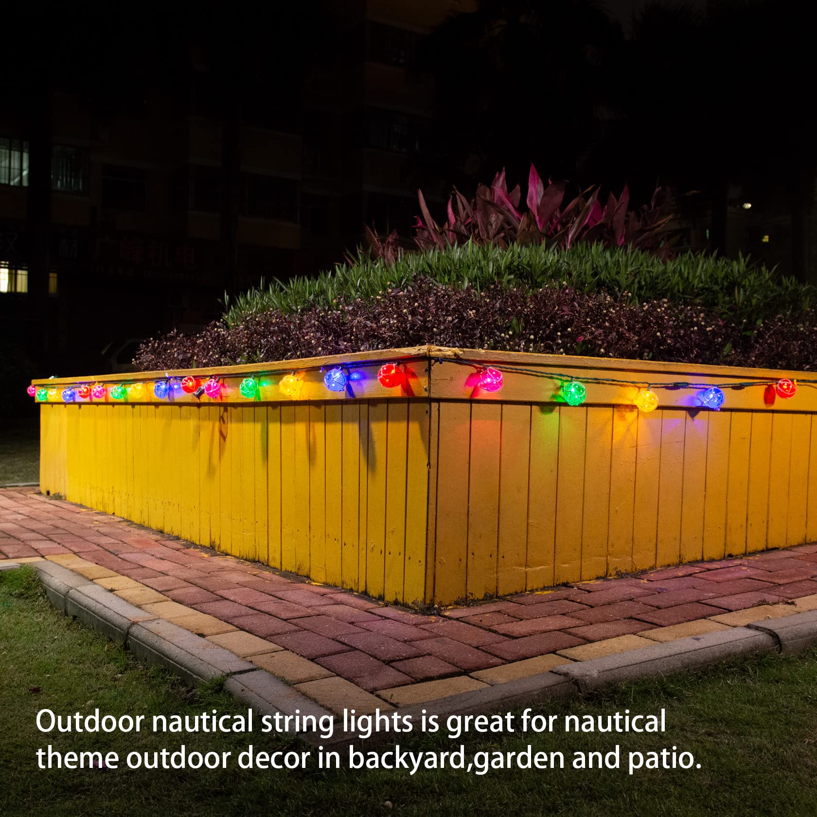 10 LED Tiki Nautical String Lights - Waterproof Plug-in Buoy Lights for Coastal Beach Decor, Perfect for Lanai, Bedroom, Patio & Outdoor Spaces | Ideal for Tiki Bars, Beach Weddings & Summer Parties