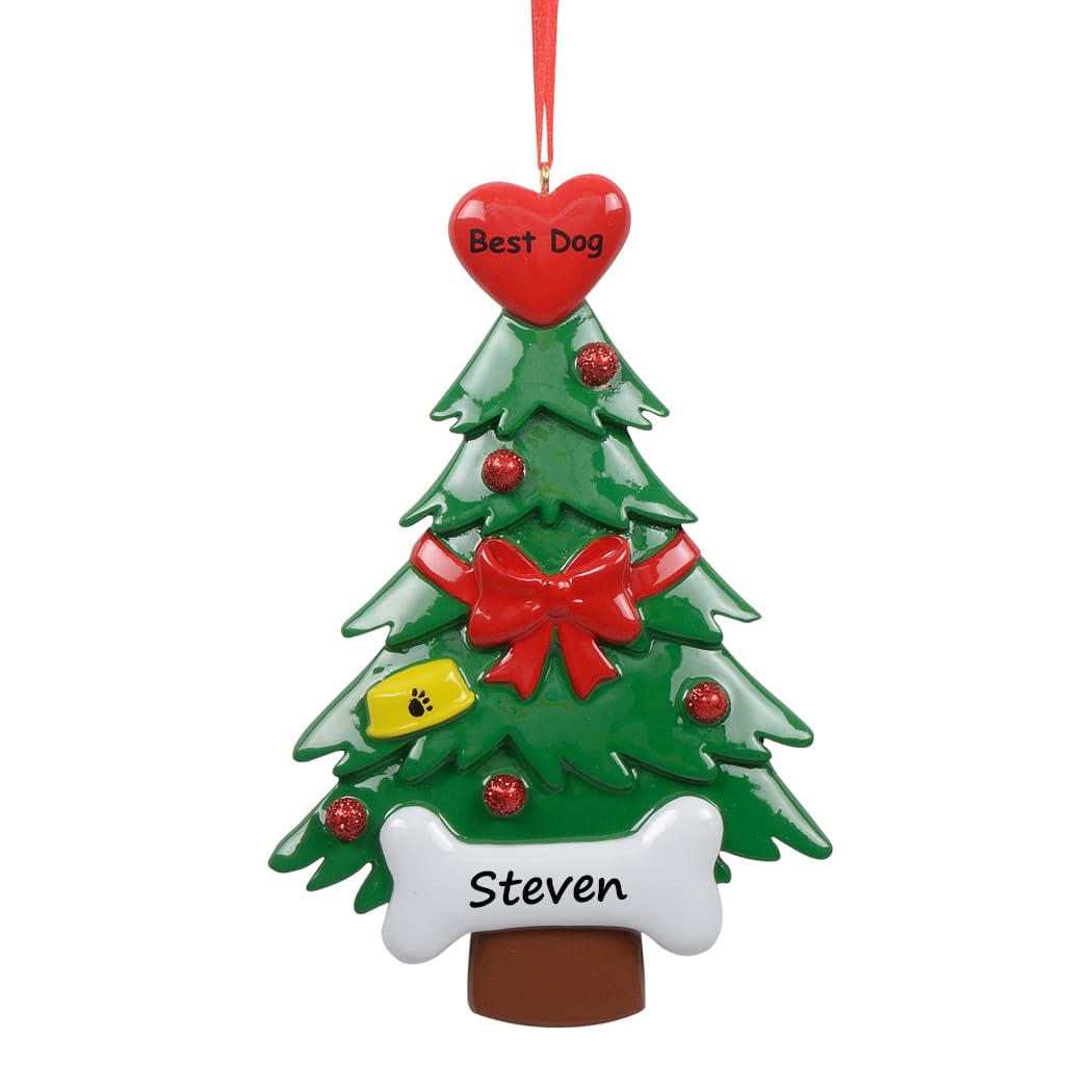 Personalized Dog Christmas Tree Ornament 2024 - Handmade Custom Pet Keepsake Gift for Dog Lovers, Sitters & Walkers - Perfect for Holiday Decor & Dog Owner Appreciation Gifts