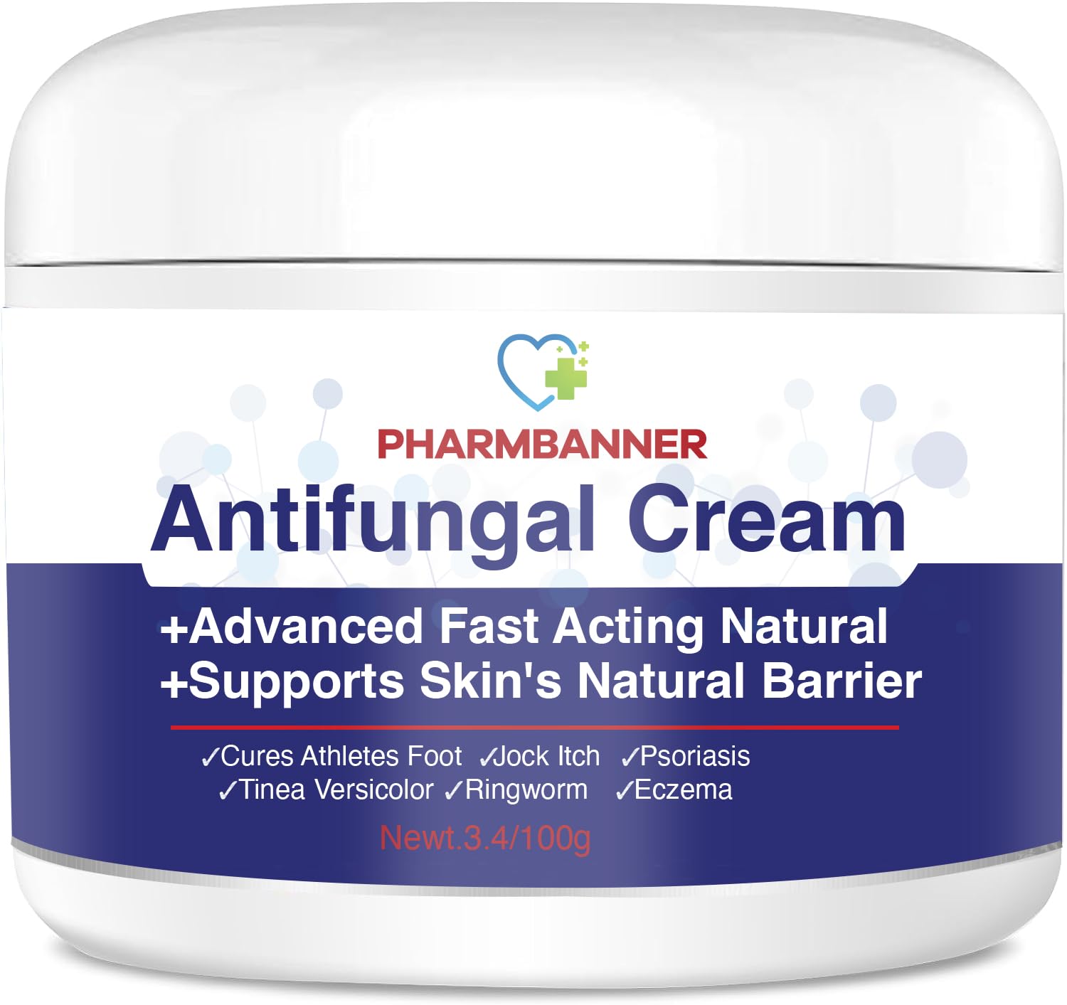 Antifungal Ringworm Treatment Cream for Athletes Foot, Jock Itch & Tinea Versicolor - Fast Relief for Eczema & Stubborn Ringworm - Medicated Anti-Fungal Skin Cream for Men & Women - Ideal for Gym, Sports & Daily Use