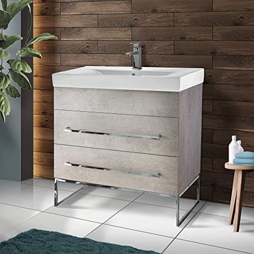 Grey Marble - Chrome Hardware