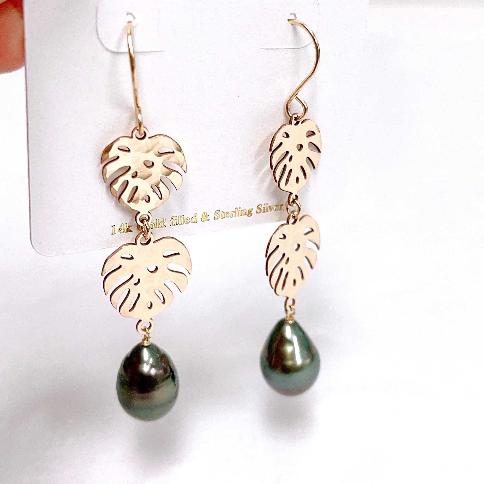 Exquisite Tahitian Pearl Earrings - JAMILA E617 | Luxury Black Pearl Jewelry for Women | Perfect for Weddings, Parties & Special Occasions