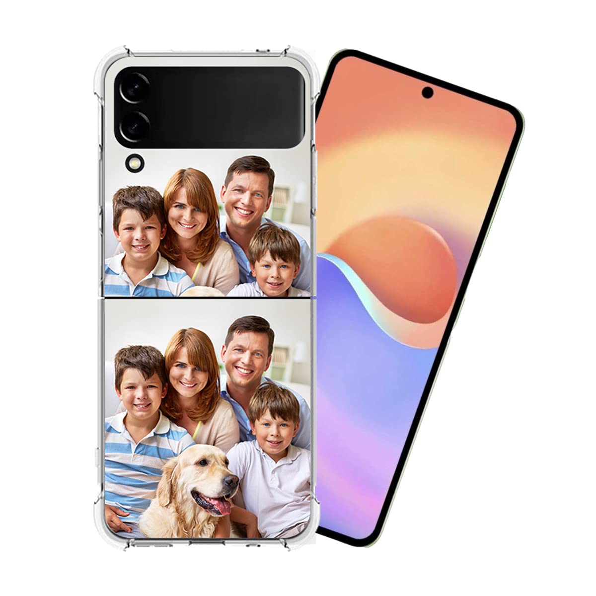 Custom Photo Case for Samsung Galaxy Z Flip 3 (Not Compatible with Z Flip 4) - Personalized Picture & Text Phone Cover with 4-Corner Airbag Shockproof Protection, Ultra Clear Soft TPU Candy Case - Perfect for Travel, Gifts & Everyday Protection