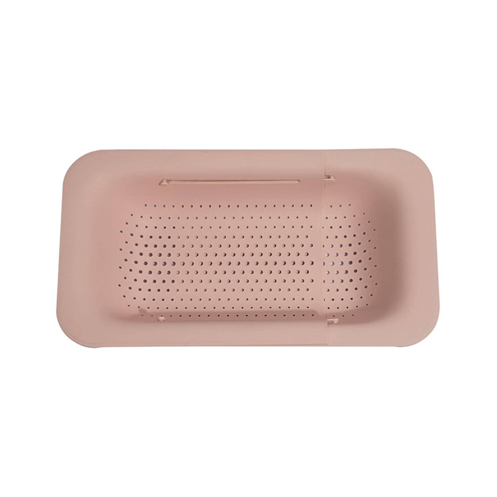 KBREE Retractable Plastic Sink Drain Basket - Kitchen Vegetable Washing Basket with Hanger for Efficient Draining | Perfect for Washing Fruits, Vegetables, and Dishware in Sinks
