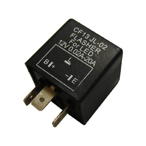 3 Pin Car Flasher Relay for LED Turn Signal Lights - Fix Hyper Flash Issues - Compatible with CF13, CF13JL, EP34 Models - Perfect for DIY Auto Repair & Vehicle Lighting Upgrades