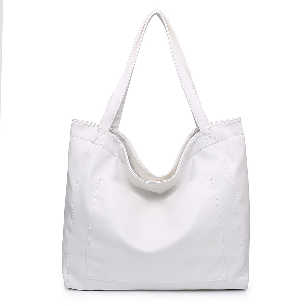 Large Capacity Oil Wax Canvas Tote Bag for Women - Durable Shoulder Bag for Work, Travel & Shopping - Stylish & Spacious Handbag for Everyday Use