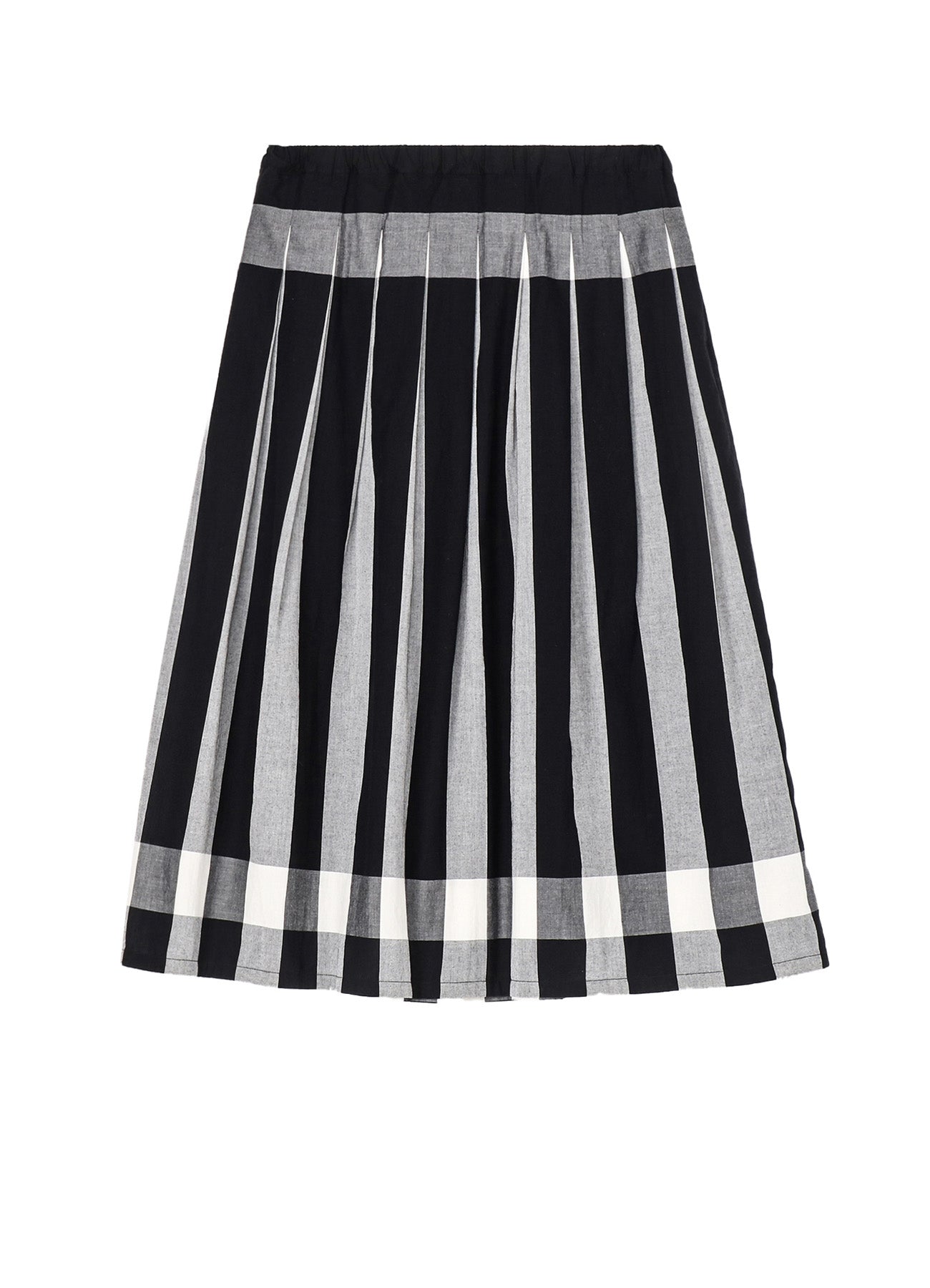 Stylish Cotton Plaid Striped Skirt for Women - Trendy A-Line Midi Skirt with Pockets - Perfect for Casual Outfits, Office Wear & Fall Fashion