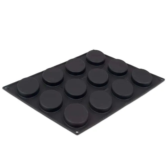 Pavoni Progetto MONO Oval Silicone Mold with Cutter - 12 Cavity Baking Molds for Chocolate, Candies, Soap Making & DIY Crafts - Perfect for Home Baking and Gift Making