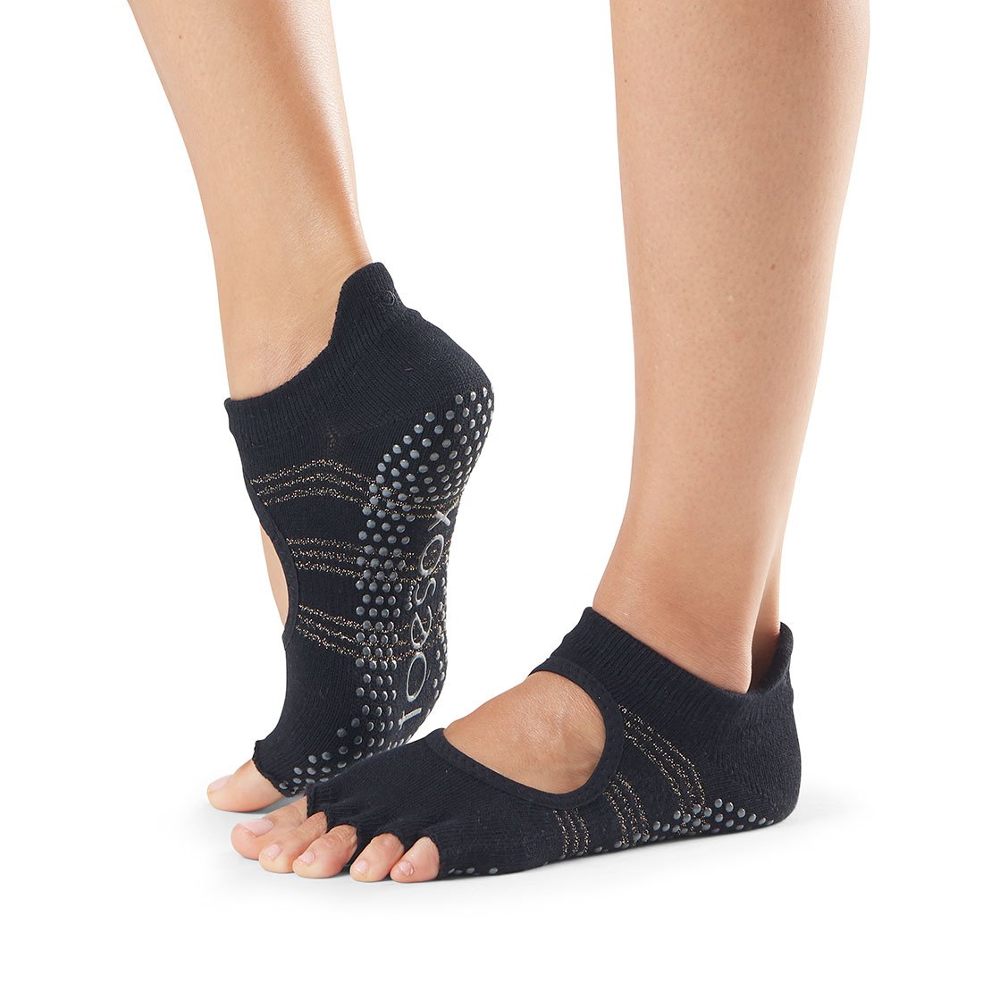 ToeSox Bellarina Grip Socks - Non-Slip Half Toe Dance Socks for Ballet, Yoga & Pilates | Perfect for Studio Practice and Performance