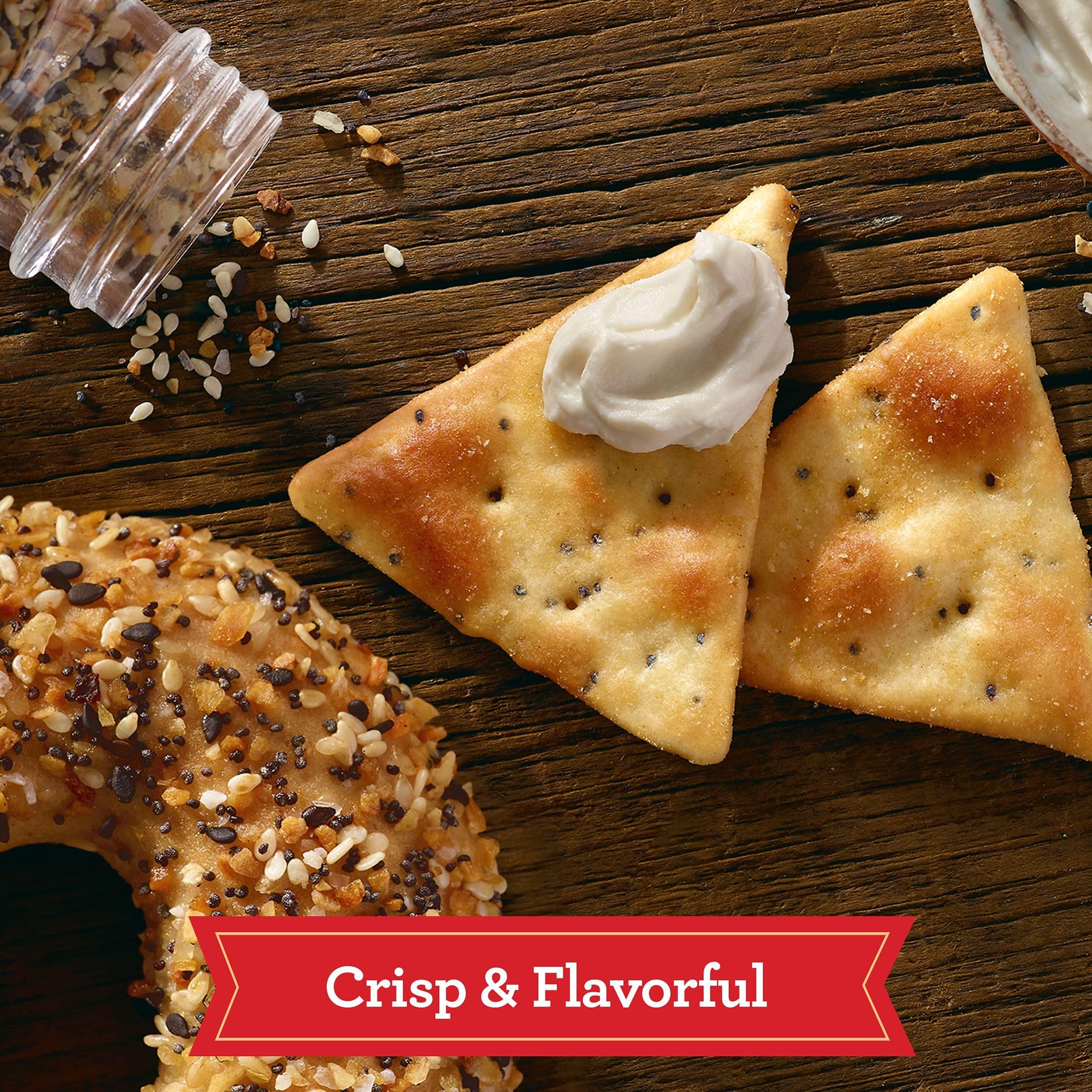 Town House Pita Oven Baked Crackers - Everything Flavor (12 Boxes) | Crunchy Party Snacks for Entertaining, Office Break Room & School Lunches