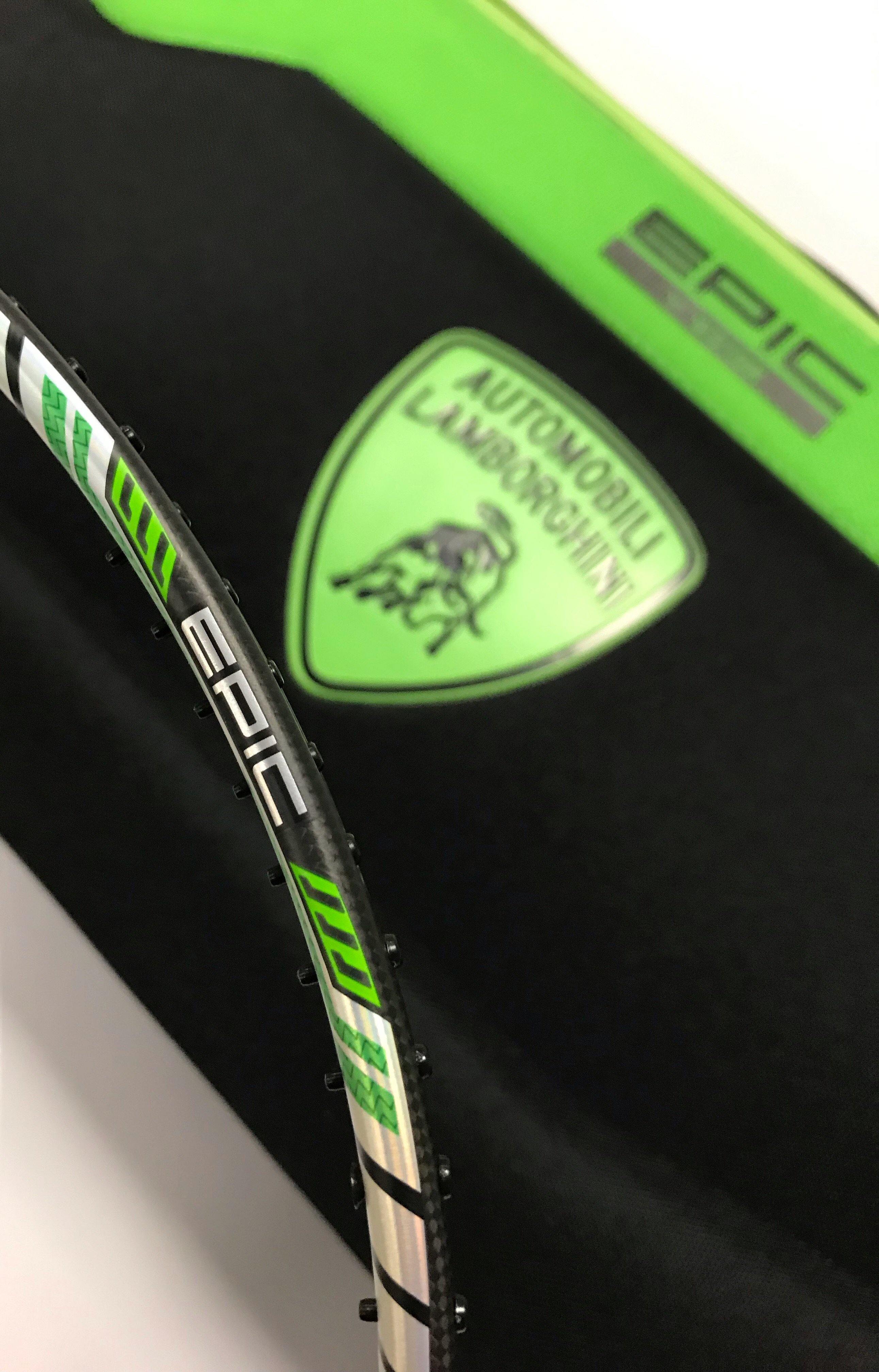 Victor EPIC Lamborghini Special Edition Unstrung Badminton Racket - Professional Carbon Fiber Badminton Racquet for Advanced Players - Perfect for Tournaments & Training Sessions