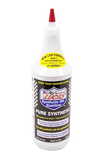 LUCAS OIL 10130 Pure Synthetic Oil Stabilizer - 1 Quart (32 oz) for Engine Protection & Performance Boost | Ideal for Cars, Trucks & Motorcycles