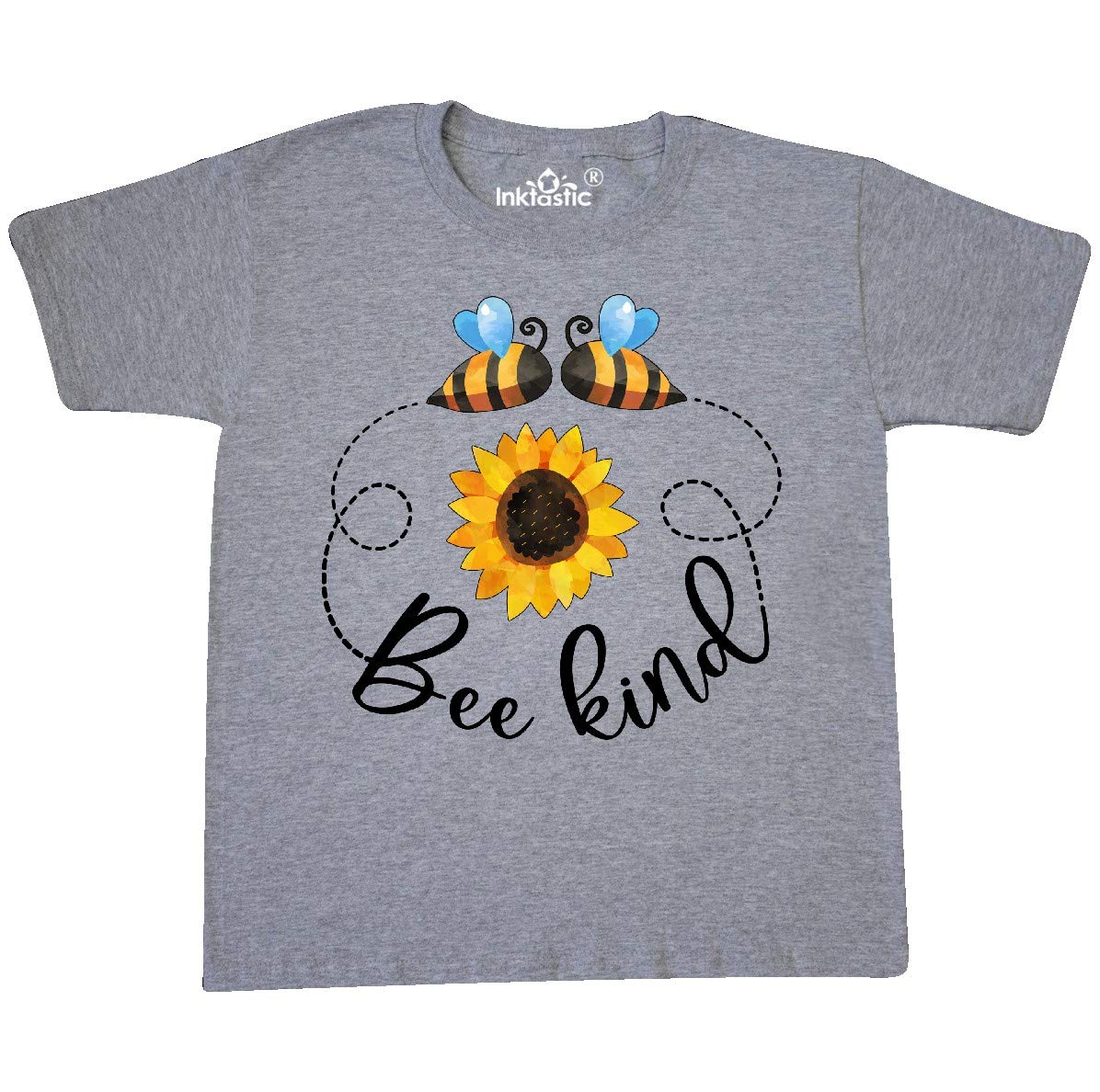 Bee Kind Bees and Sunflower Youth T-Shirt - Cute Kids Graphic Tee for School, Play & Outdoor Activities | Inktastic