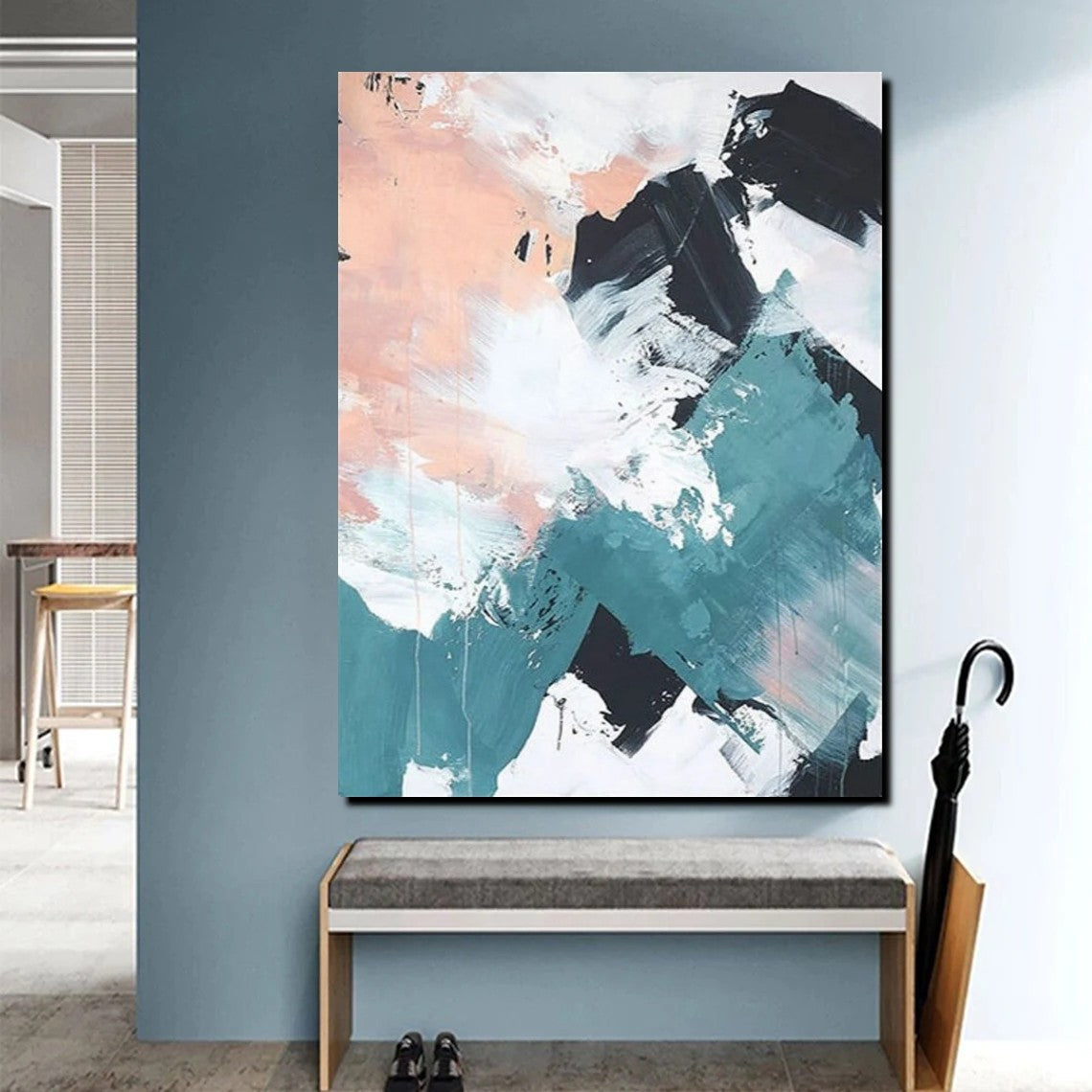 Contemporary Abstract Canvas Art - Large Modern Wall Painting for Bedroom Decor | Buy Online for Home & Office Interior Design