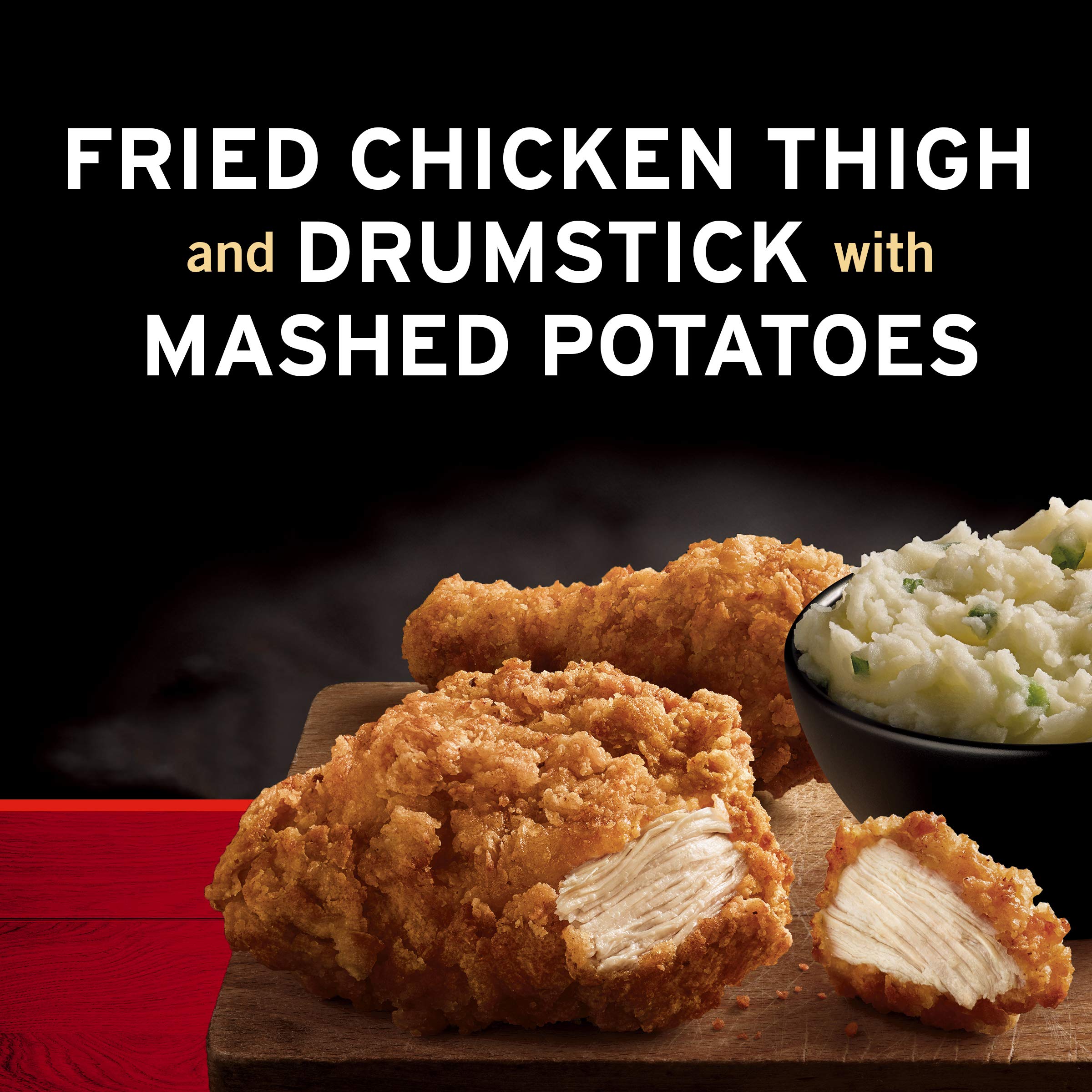 Banquet Mega Meats Original Crispy Chicken with Homestyle Mashed Potatoes - Frozen Dinner Meal 14.25 oz (404g) | Quick & Easy Microwaveable Meal for Busy Weeknights, College Students & Office Lunches