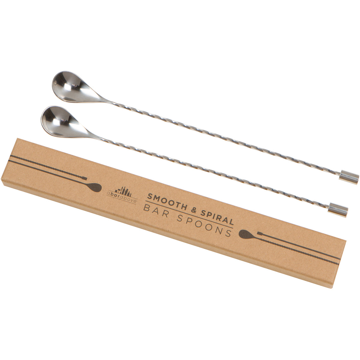 Premium Stainless Steel Bar Spoons - 12 Inch Professional Cocktail Mixing Spoon for Bartenders - Perfect for Mixing Drinks, Layering Cocktails & Home Bar Use