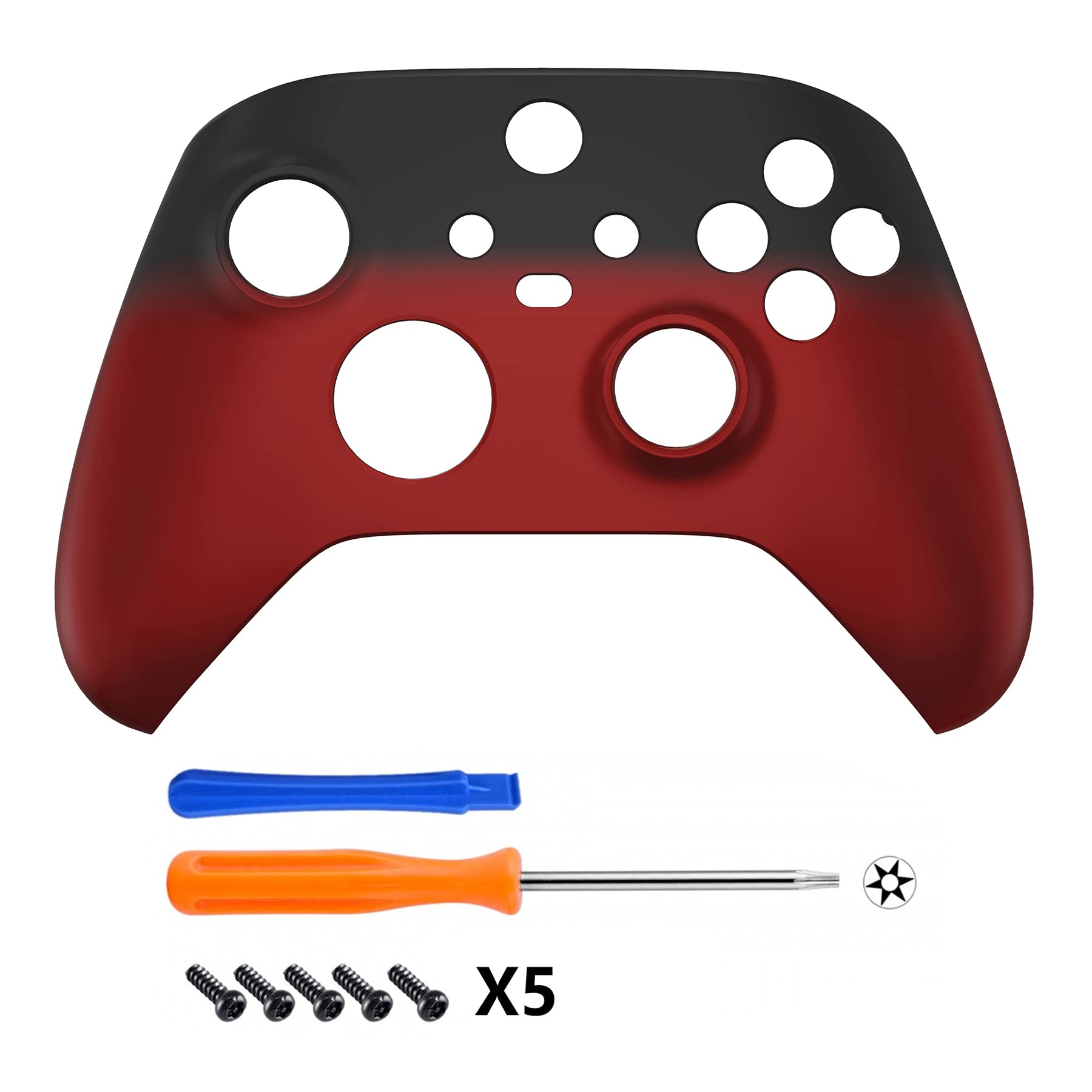 eXtremeRate Xbox Series X/S Controller Shell - Shadow Red Soft Touch Grip Cover for Gaming