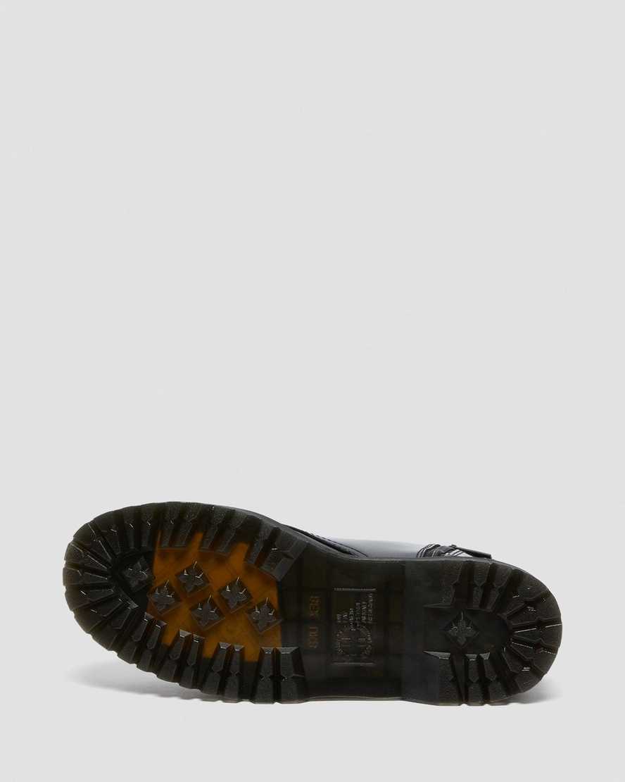 Dr. Martens Jadon Patent Black Leather Platform Boots for Women - Chunky Heel, Vegan Leather, Punk Style - Perfect for Concerts, Festivals & Edgy Streetwear Outfits
