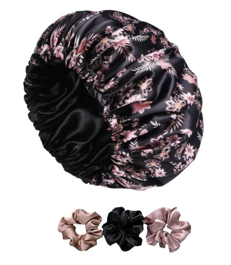 black flower Bonnet-1