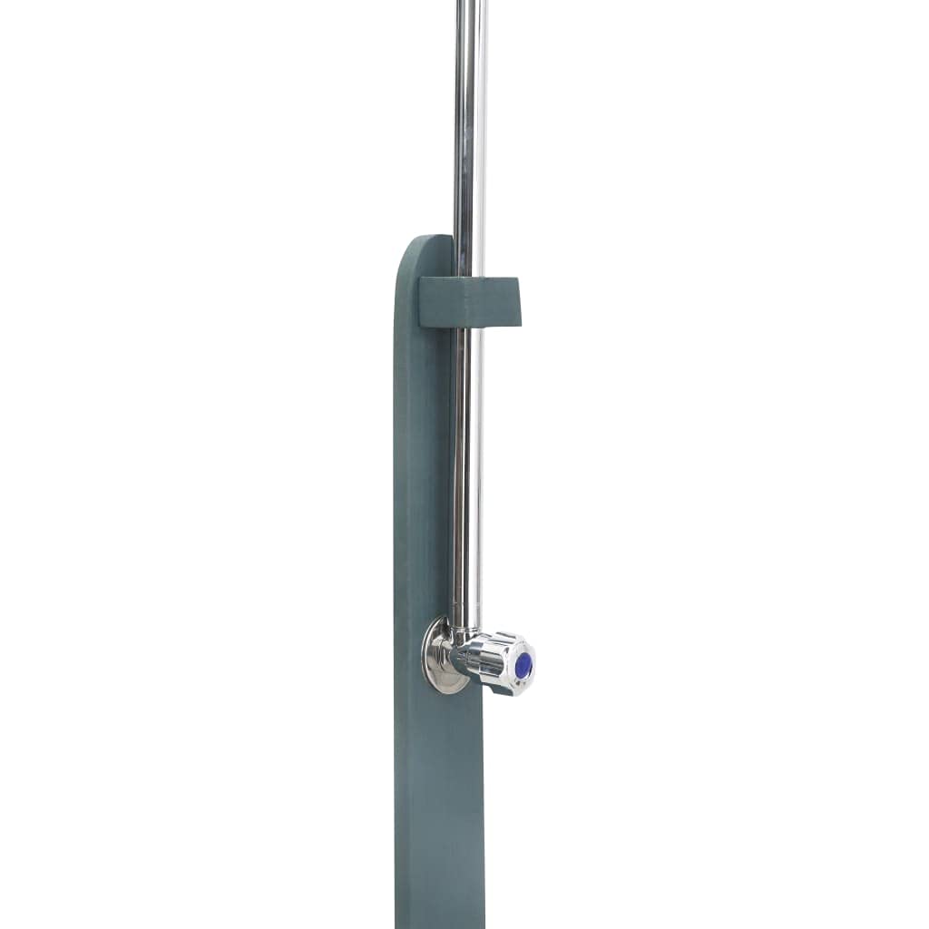 Premium Anthracite Wooden Garden Shower - Outdoor Bathing Solution for Patio, Backyard & Poolside Relaxation