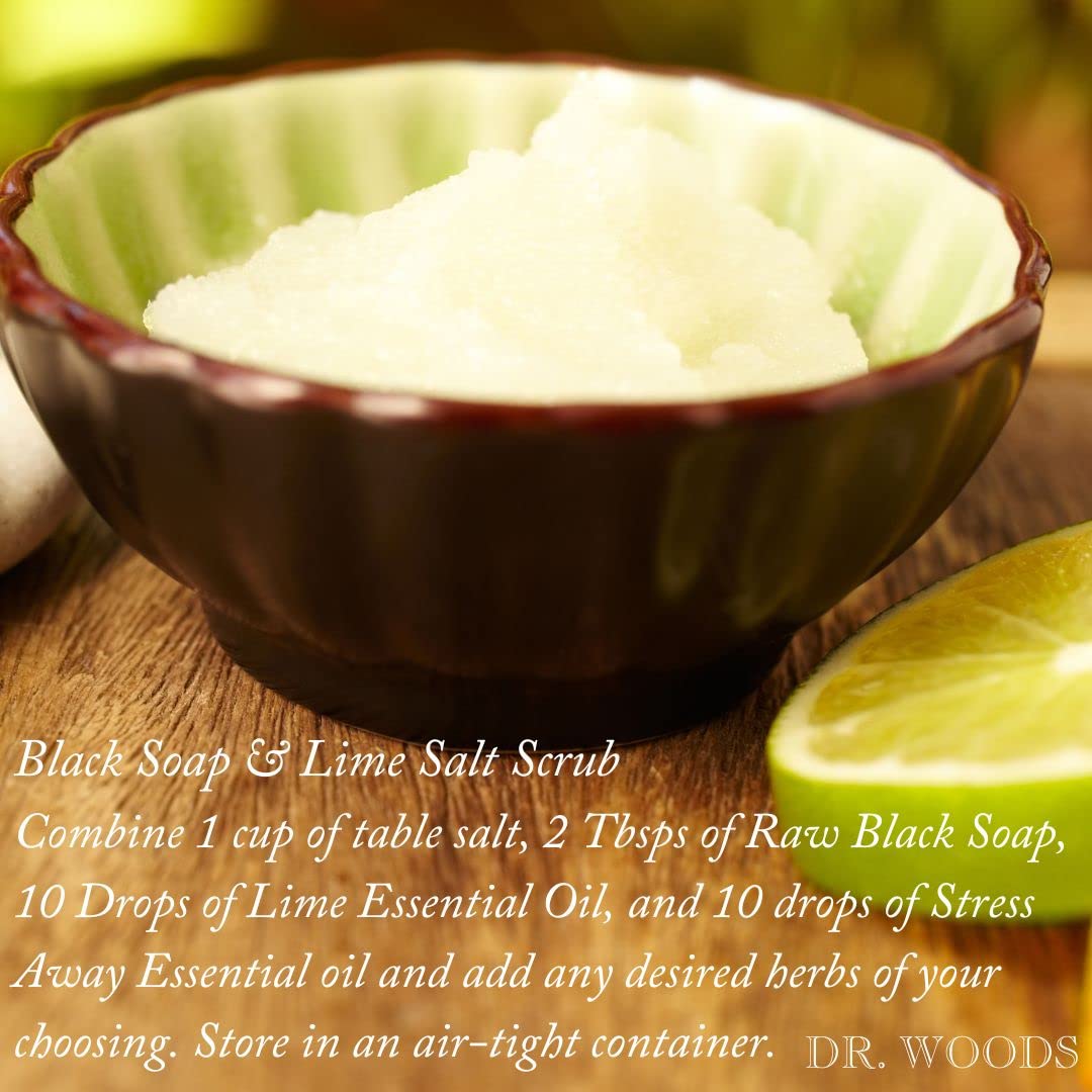 Dr. Woods Black Soap - 16 oz Natural African Shea Butter Soap for Skin & Hair Care - Deep Cleansing, Moisturizing & Exfoliating - Perfect for Shower, Bath & Daily Skincare Routine