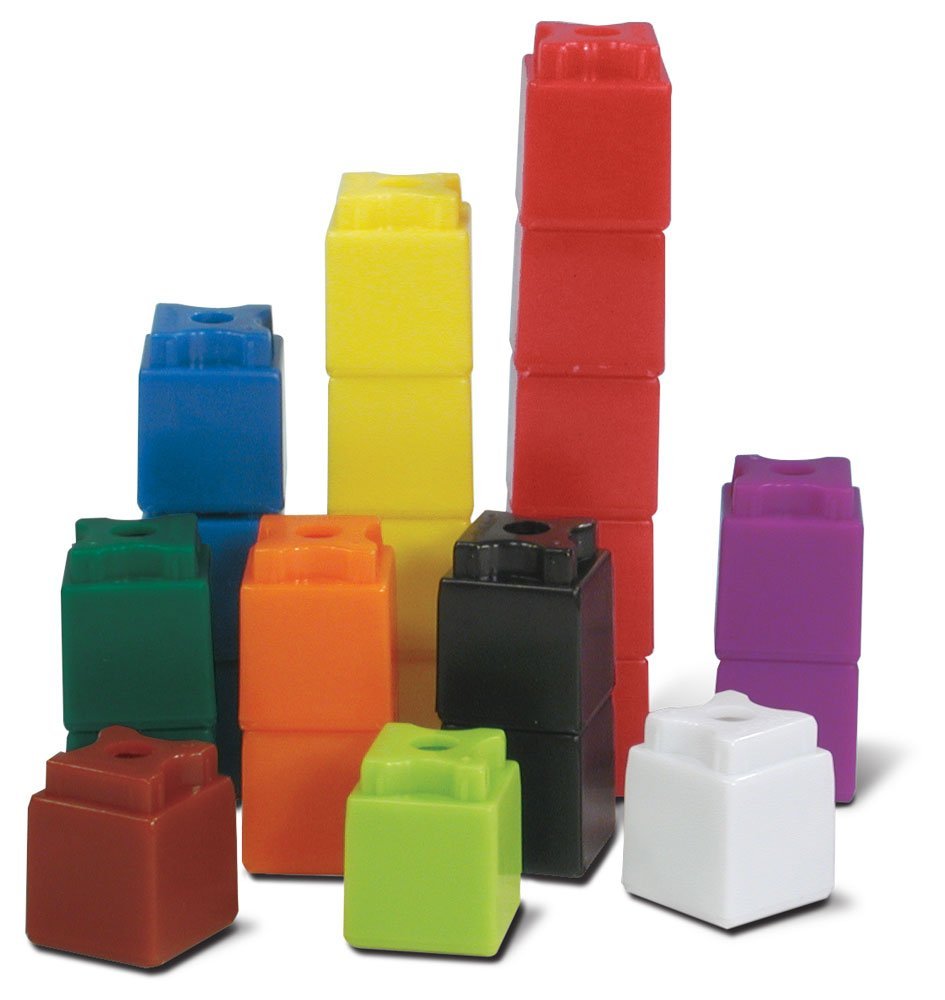 hand2mind Interlocking UniLink Math Linking Cubes - 1000pc Plastic Counting & Color Sorting Cubes for Kids | STEM Math Manipulatives, Classroom & Homeschool Learning | Perfect for Counting, Sorting & Early Math Skills