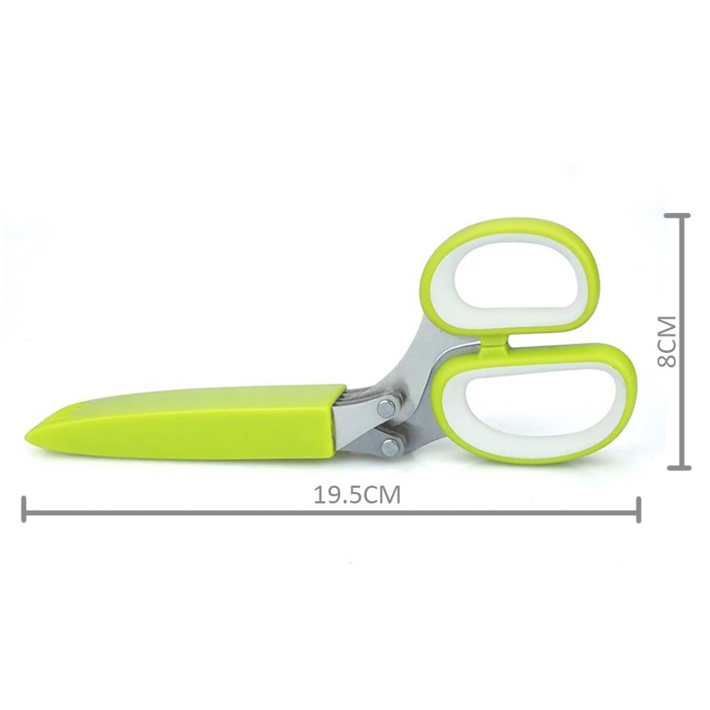 GMASO 5-Blade Stainless Steel Kitchen Scissors - Multipurpose Shears for Cooking & Crafting