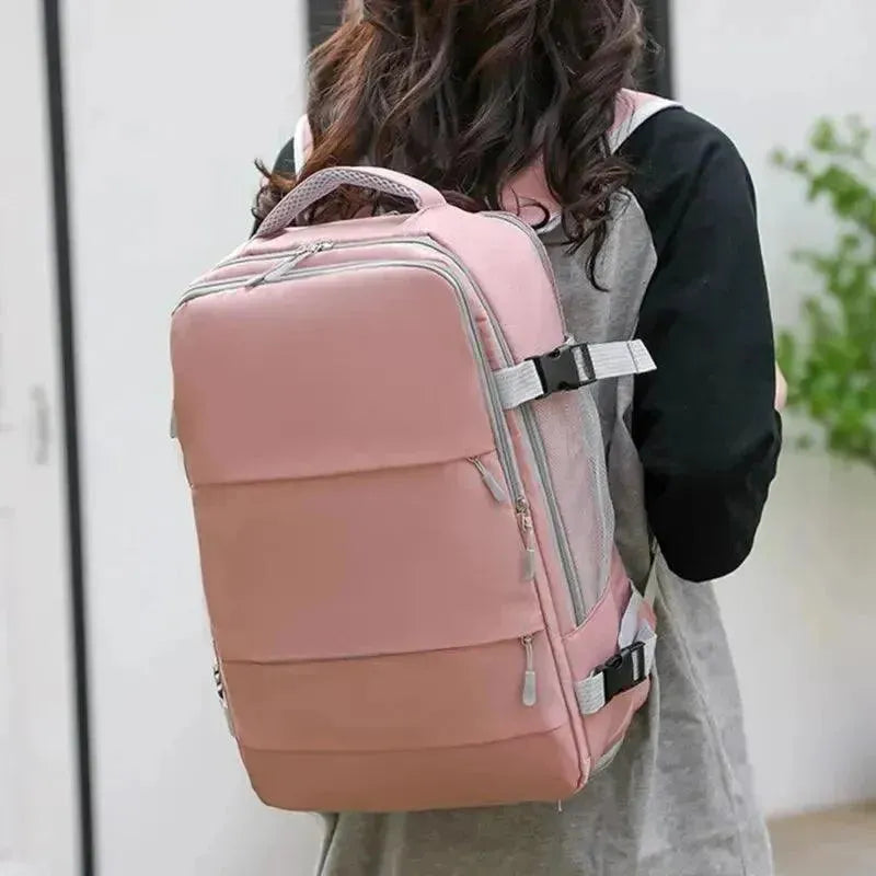 Waterproof Anti-Theft Women's Travel Backpack for Hiking, Commuting & Airplane Carry-On - Lightweight Laptop Backpack with USB Charging Port