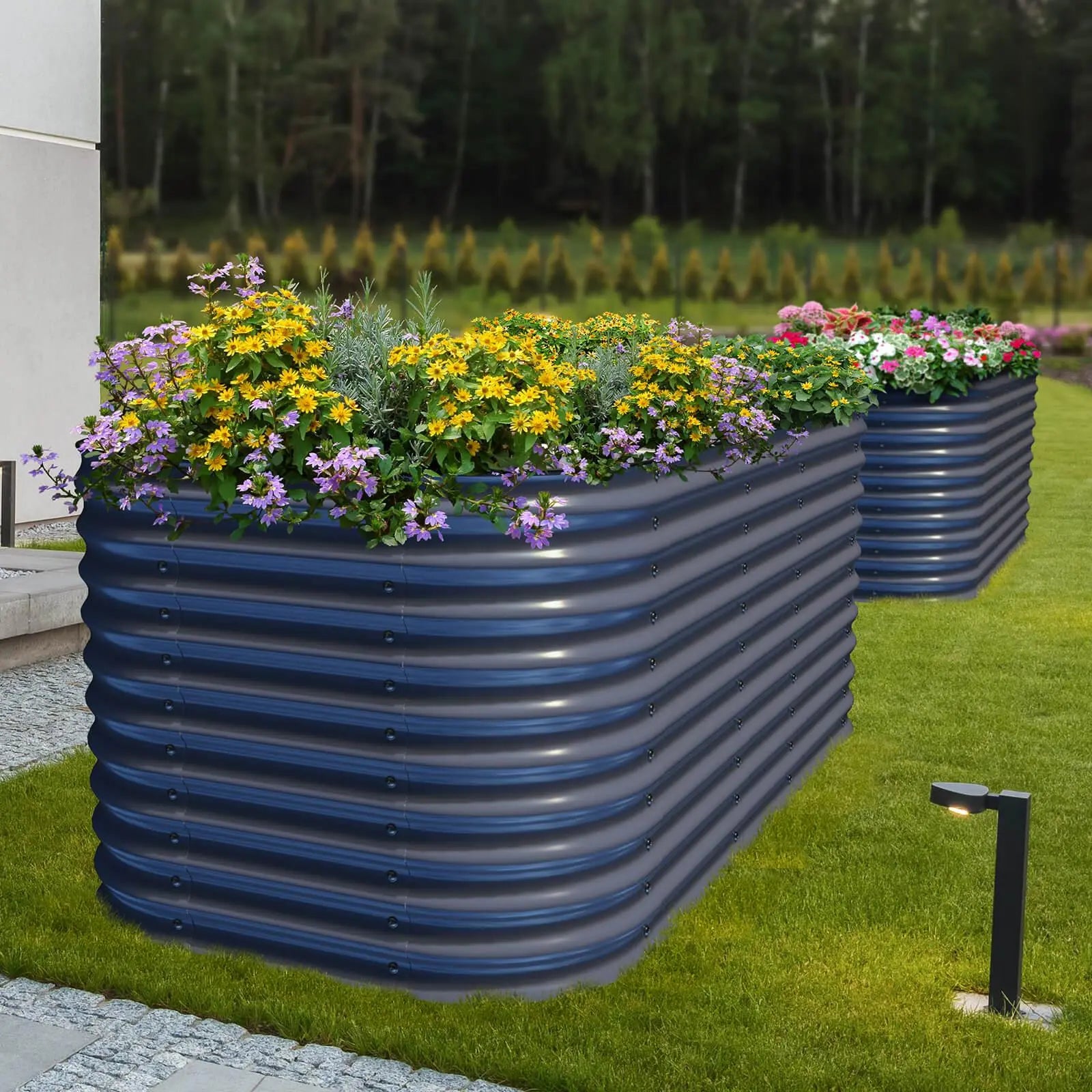 Olle Gardens 32 Inch Tall 12-in-1 Modular Raised Garden Bed Kit for Vegetables, Herbs & Flowers - Perfect for Backyard, Patio & Urban Gardening